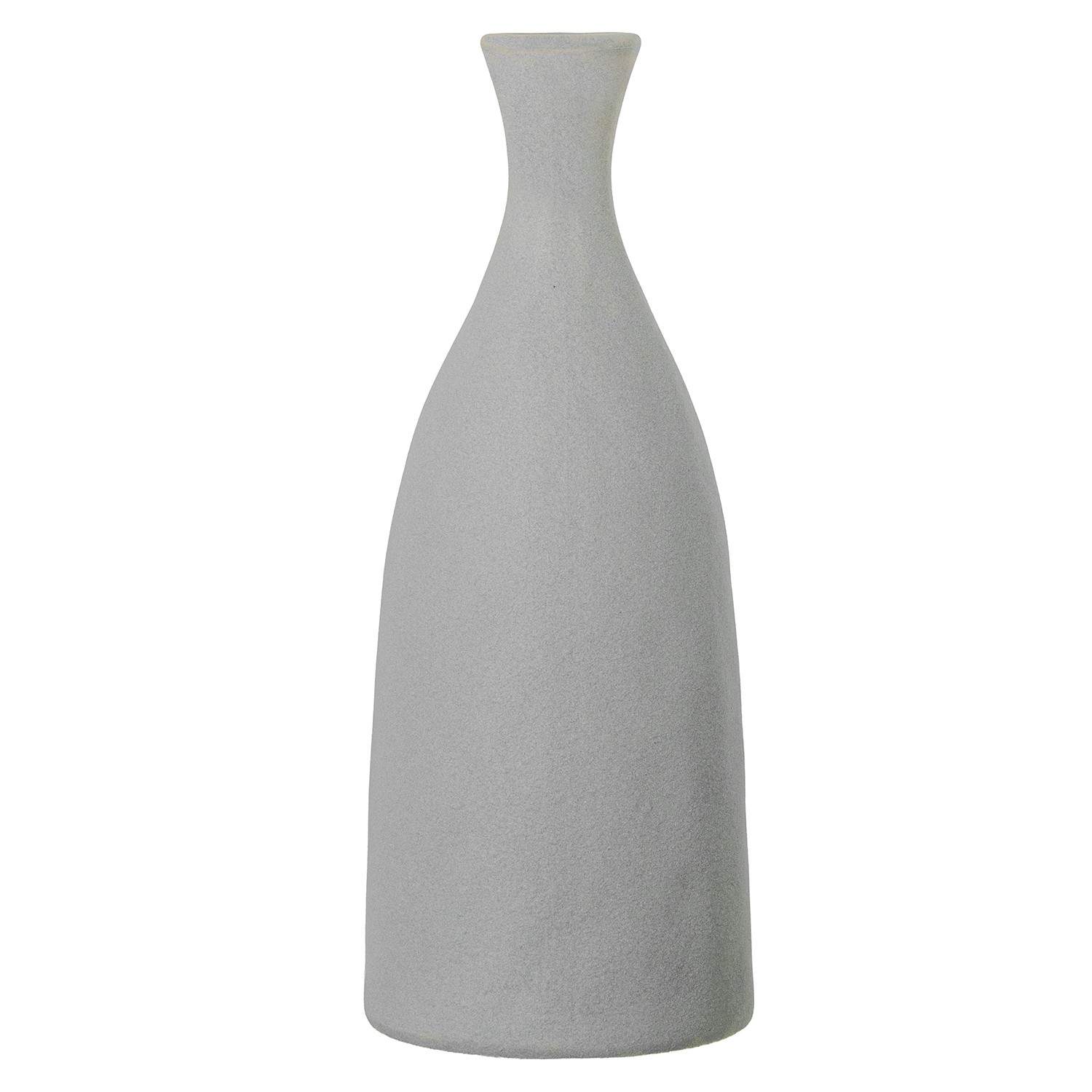 JARRON CERAMICA BOTELLA 36CM GRIS CLARO