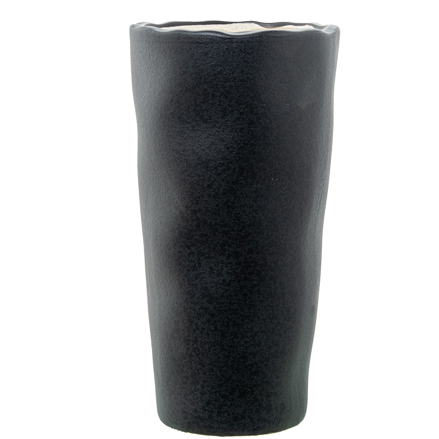 JARRON CERAMICA 28CM NEGRA