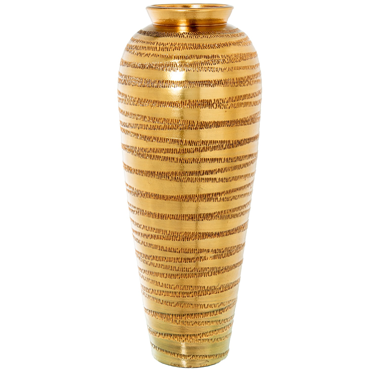 JARRÓN CERÁMICA 80CM ORO