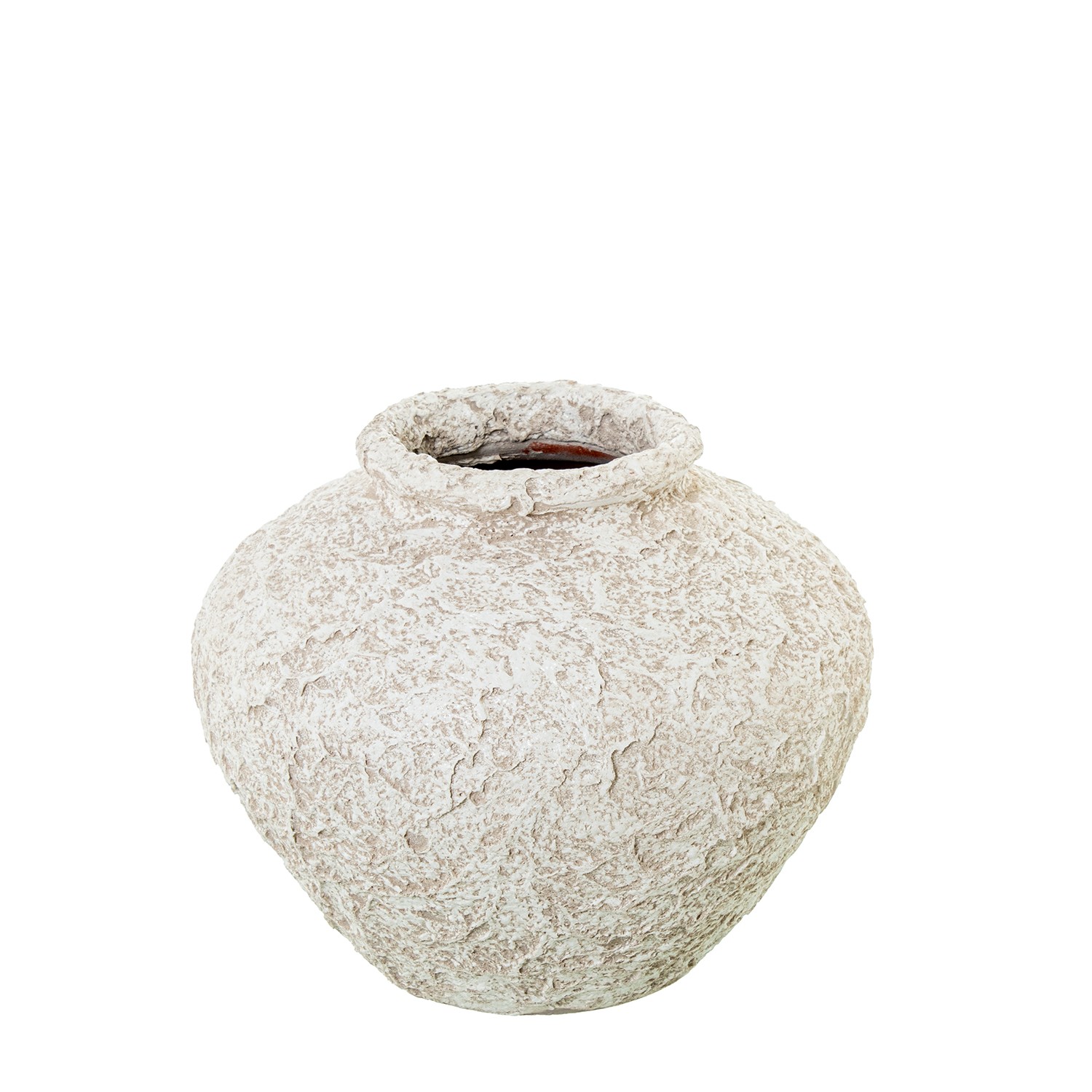JARRÓN CERÁMICA 30CM BLANCO RÚ