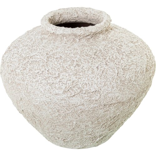 JARRÓN CERÁMICA 40CM BLANCO RÚSTICO