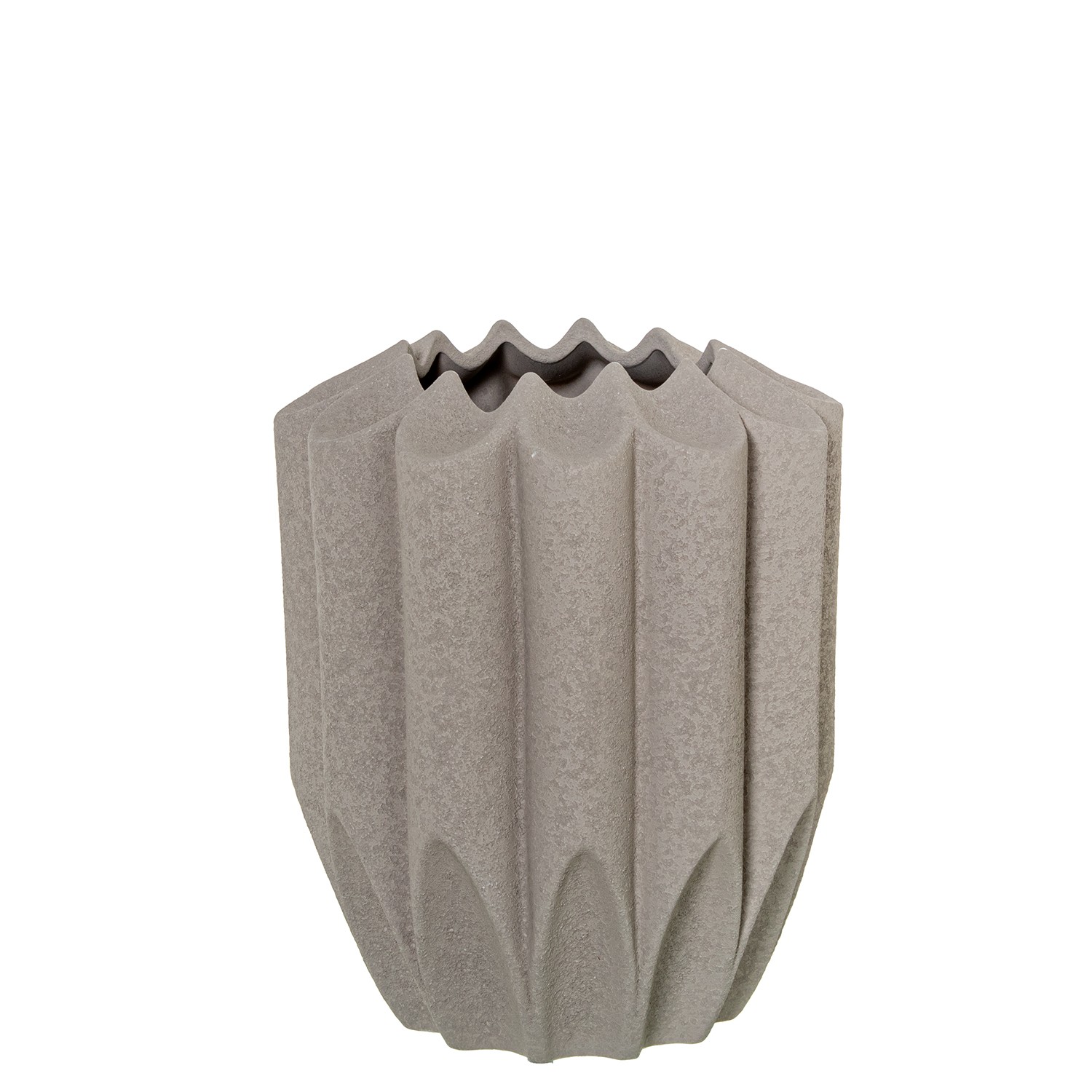JARRÓN CERÁMICA 28CM MARRÓN CL