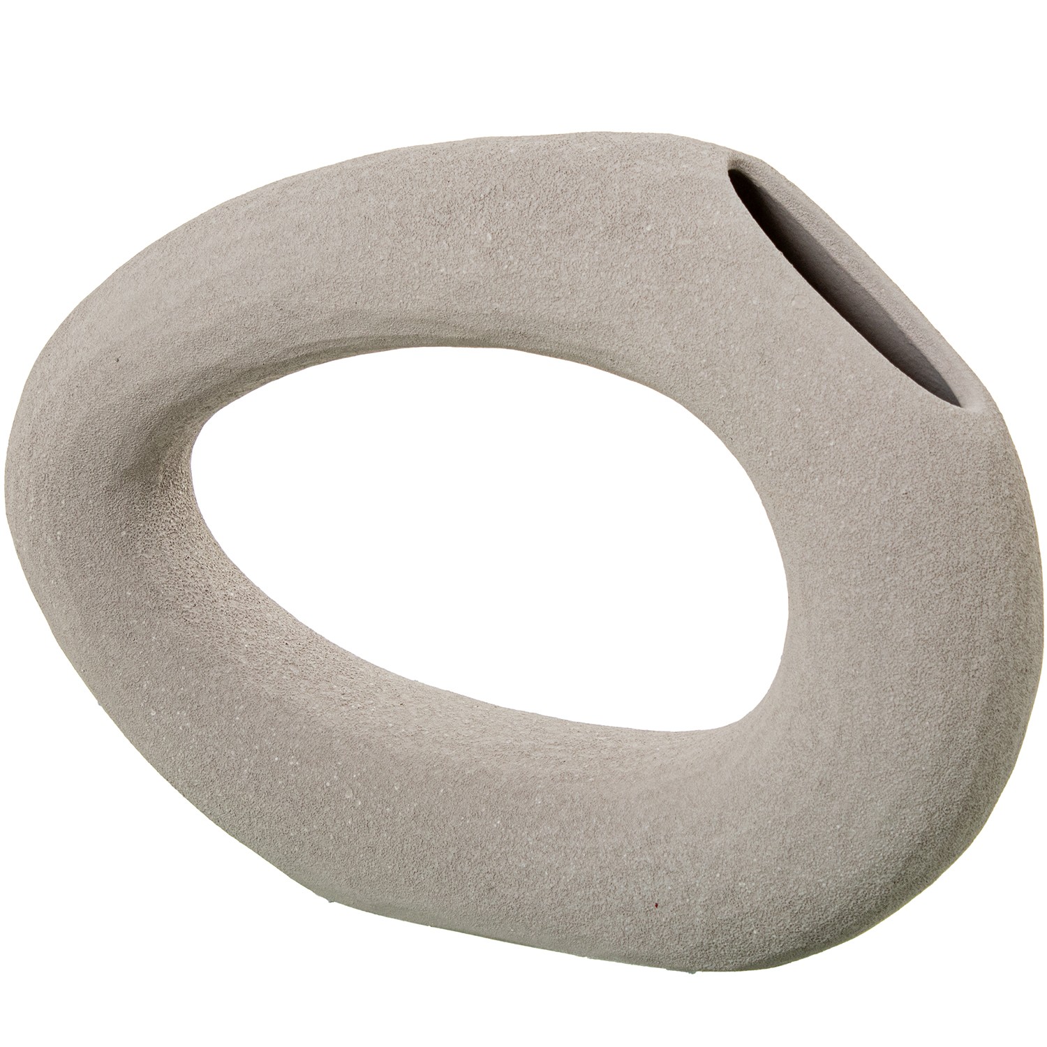 JARRON ARO CERAMICA 28CM MARRON OSCURO