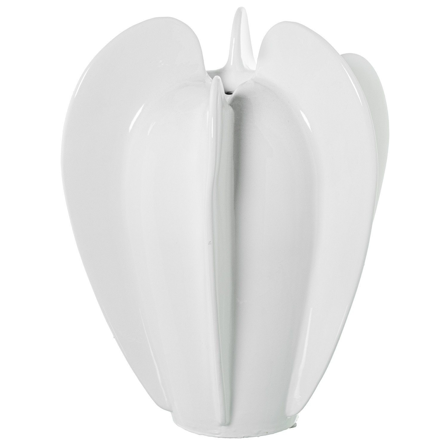 JARRÓN CERÁMICA 40CM BLANCO BRN CLARO