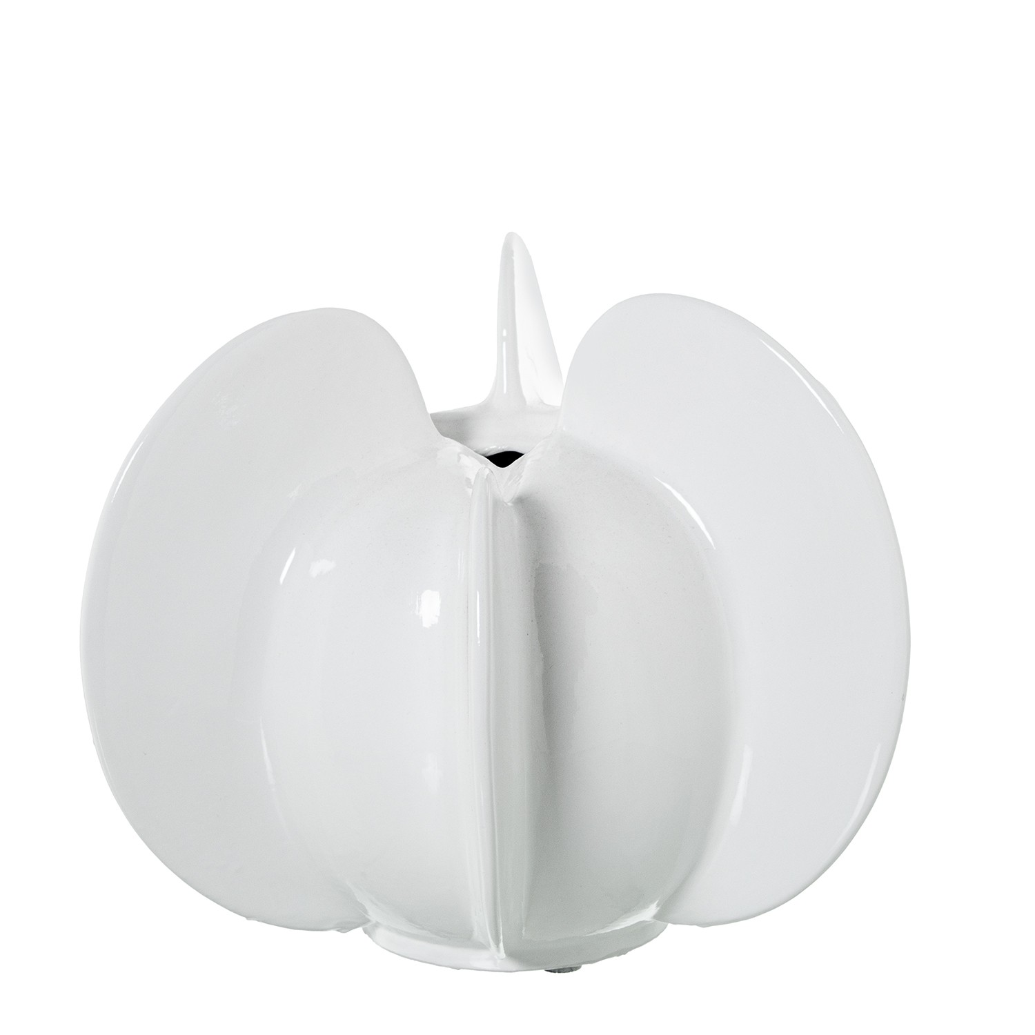 JARRÓN CERÁMICA 30CM BLANCO BRILLO
