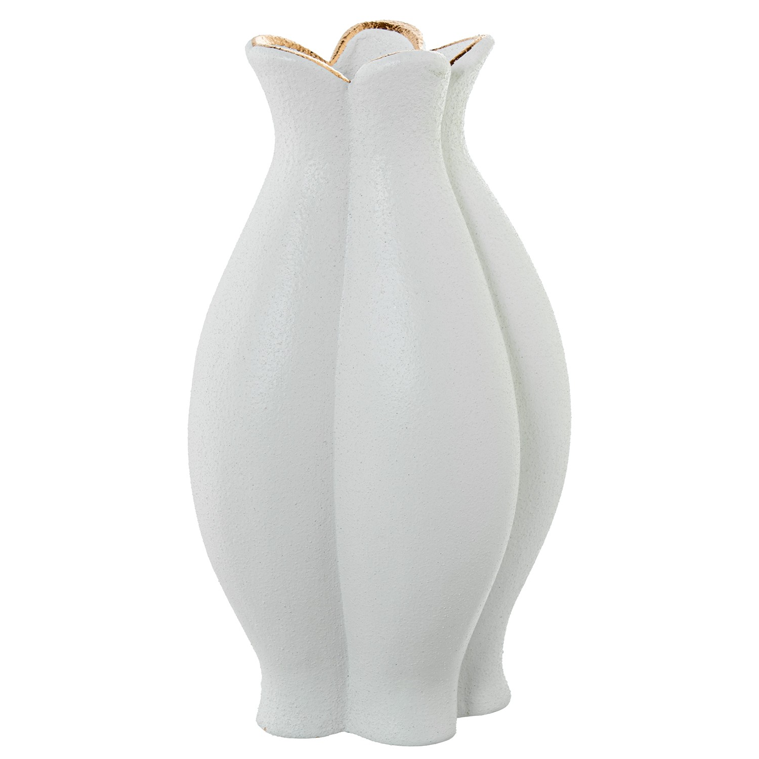 JARRÓN CERÁMICA 40CM BLANCO FICLARO BRILLO