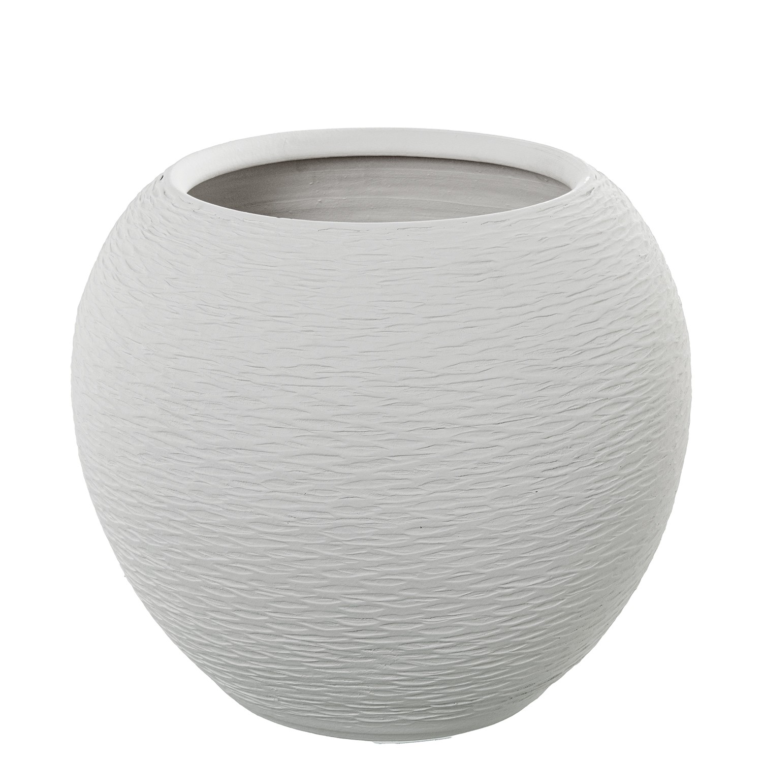 JARRON CERAMICA 35CM BLANCO ARENA