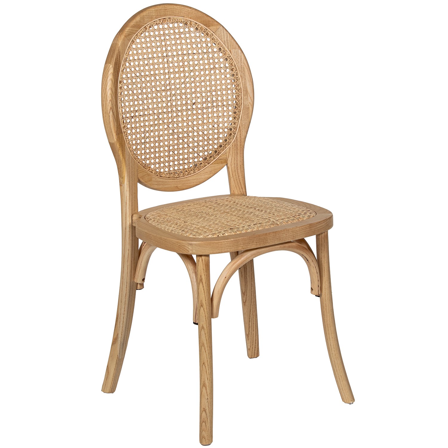 SILLA MADERA CEDRO NATURAL C/ENTO Y ESPALDAR DE RATÁN