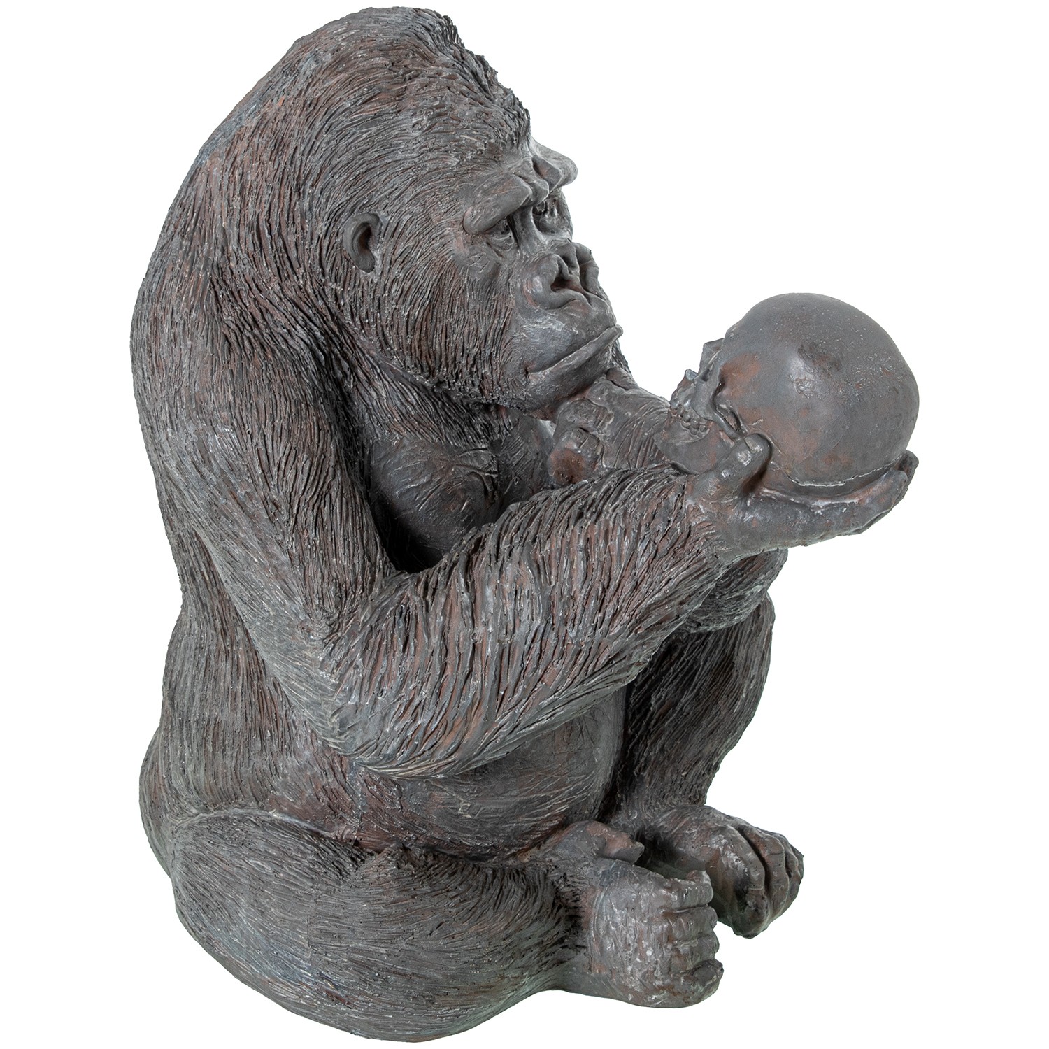 FIGURA RESINA GORILA C/CALAVERDA/NÁCAR