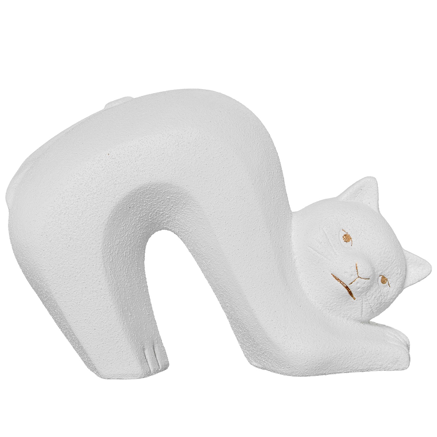 FIGURA GATO CERAMICA 36X25CM BCABADO ARENA