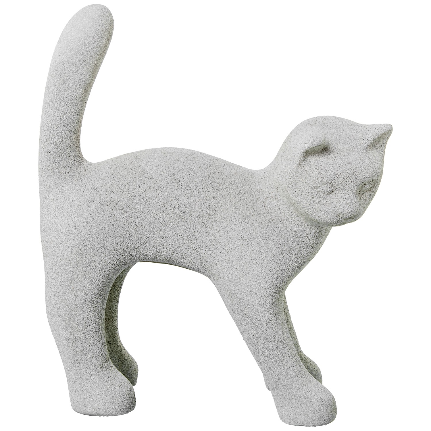 FIGURA GATO 34CM CERÁMICA GRIS