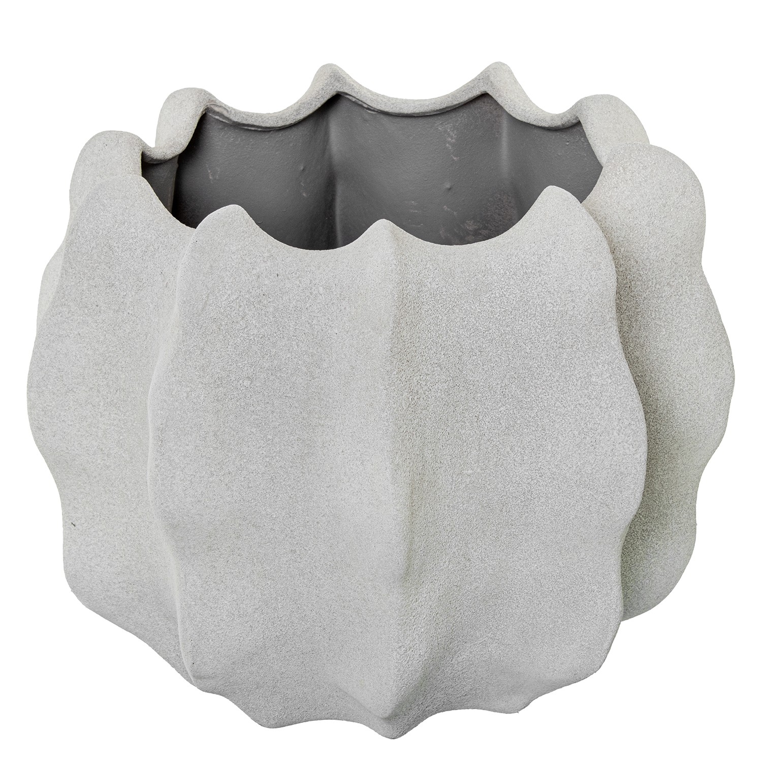 MACETERO CACTUS ø28CM CERÁMICA GRIS ARENA