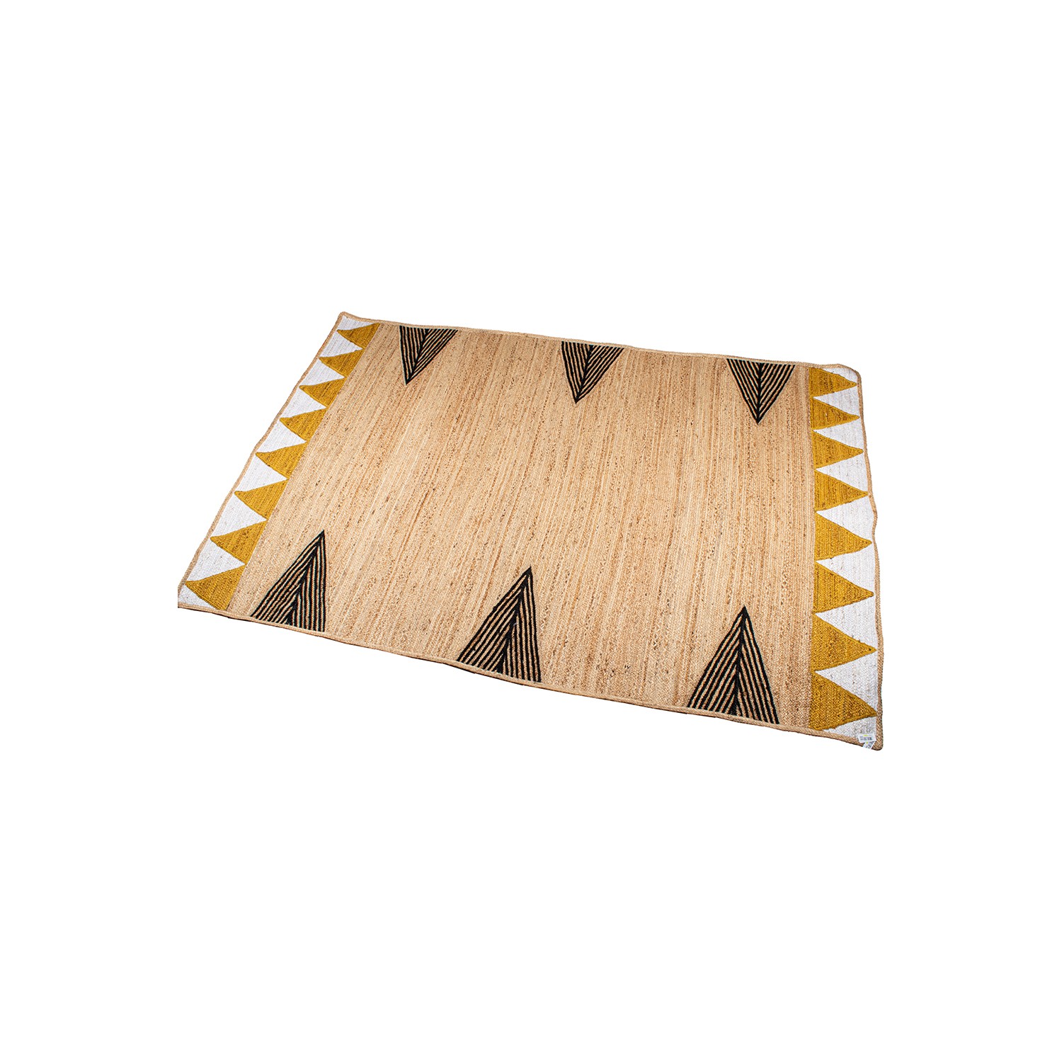ALFOMBRA YUTE 60X100CM NATURALRCULOS NATURAL/BLANCO