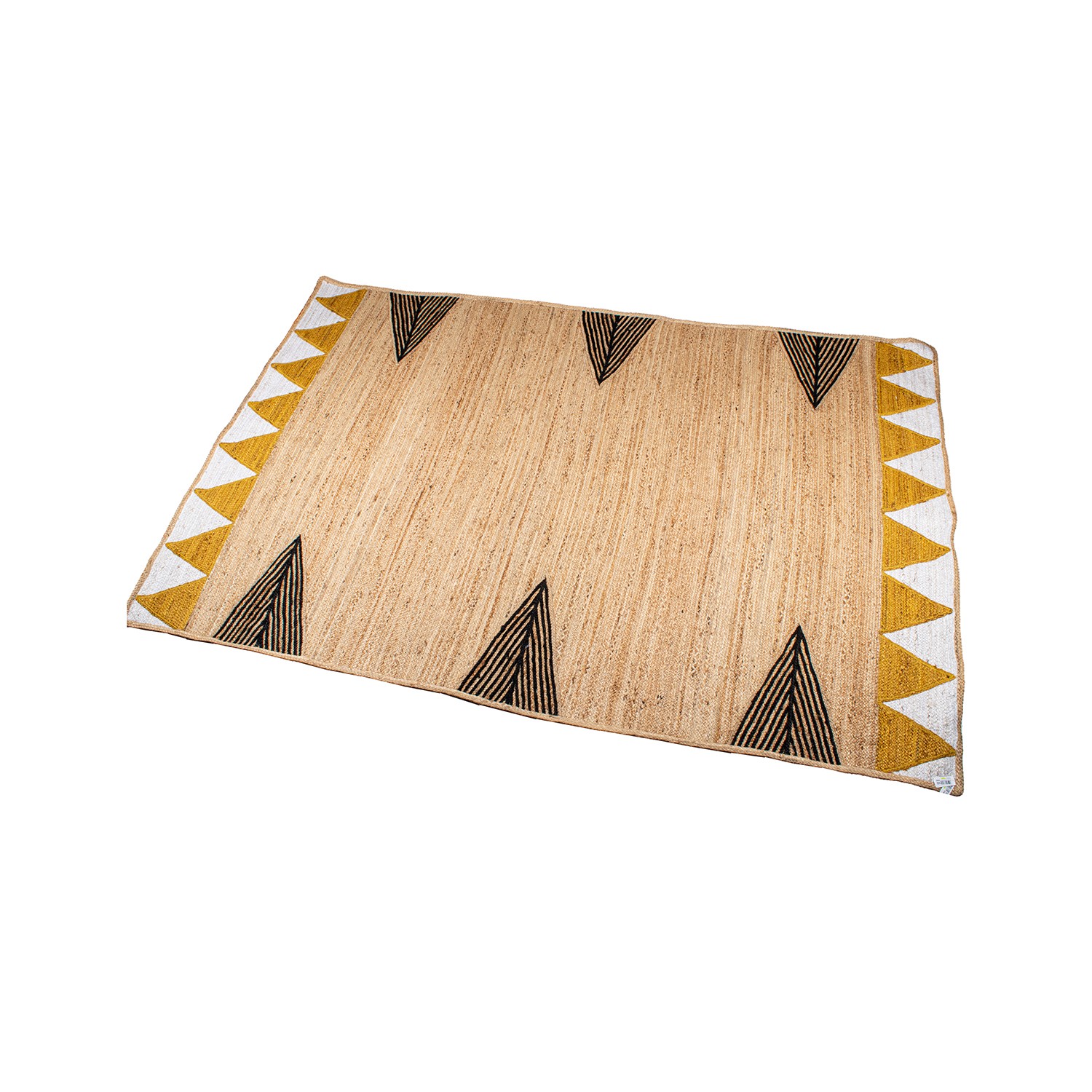 ALFOMBRA YUTE 120X170CM DECORA DECORADA TRIÁNGULOS