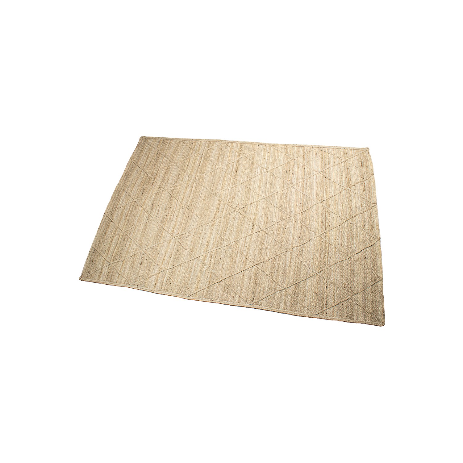 ALFOMBRA YUTE 60X100CM NATURALL BORDE DENTADO