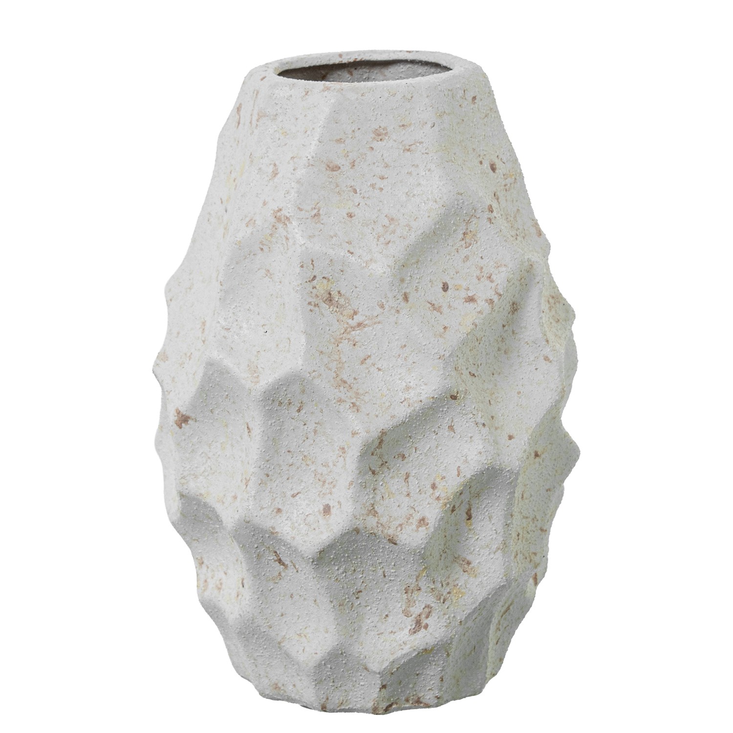 JARRÓN CERÁMICA 23CM CRUDO TEXEXTURA ORGÁNICA