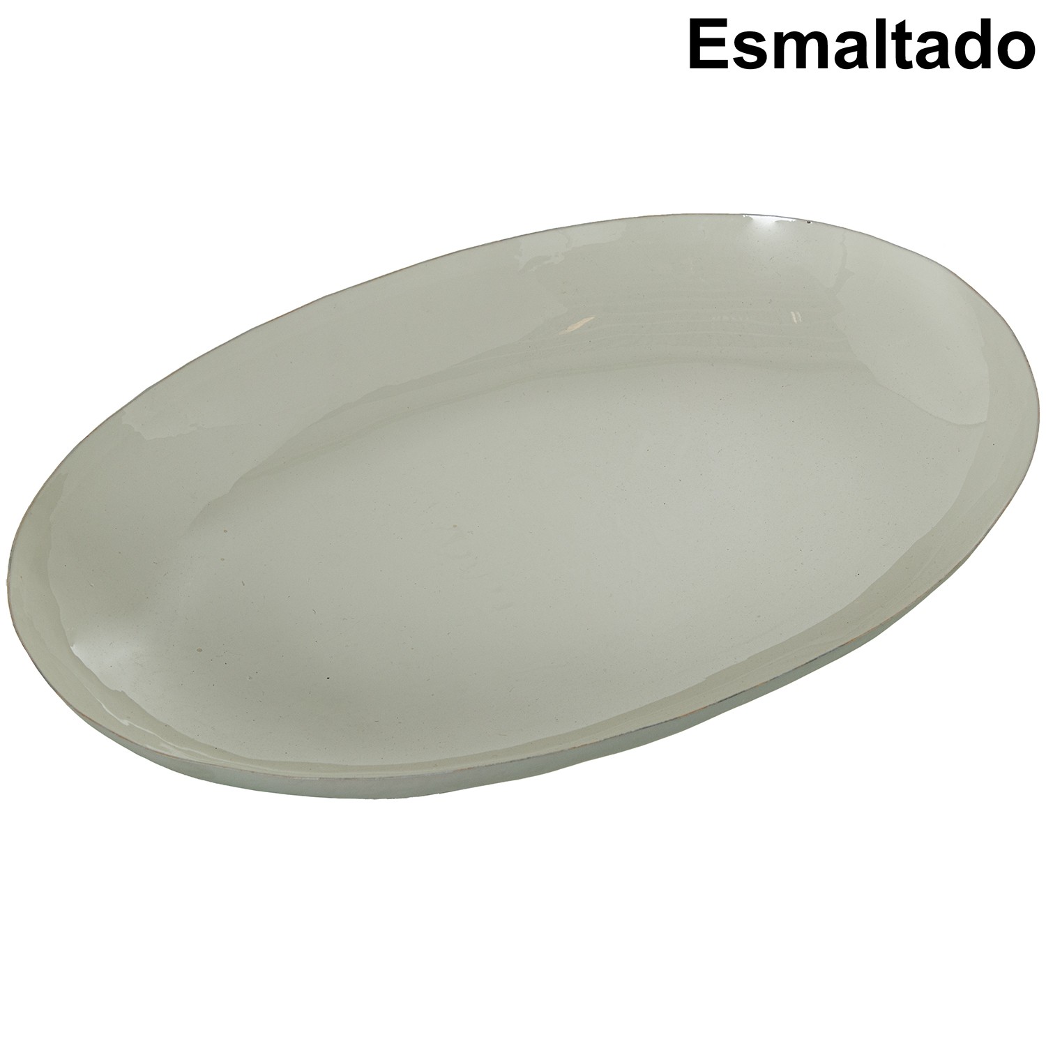 CENTRO MESA METAL ESMALTADO BL ROSA