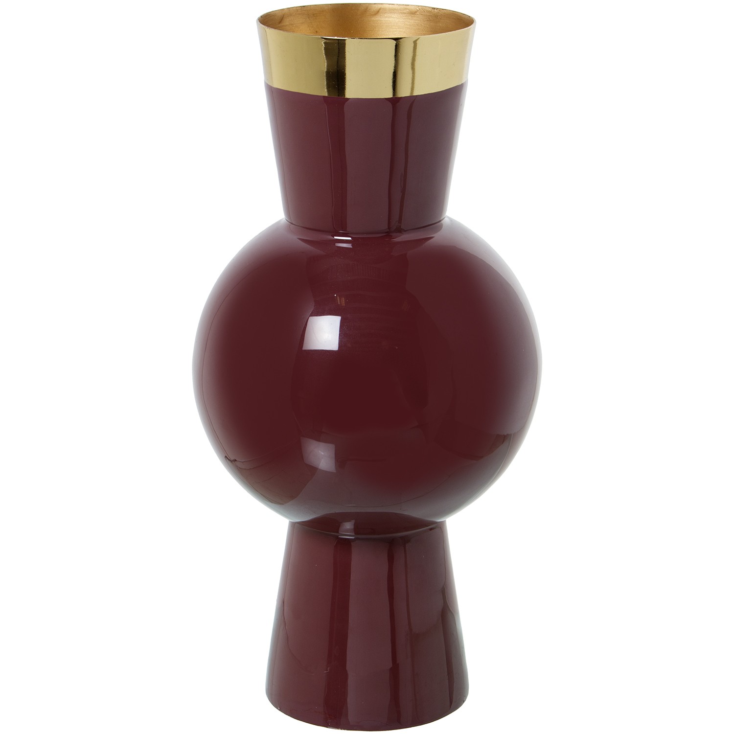 JARRÓN METAL ESMALTADO VIOLETAADA ROSA, 1XE27 MAX.25W NO INC