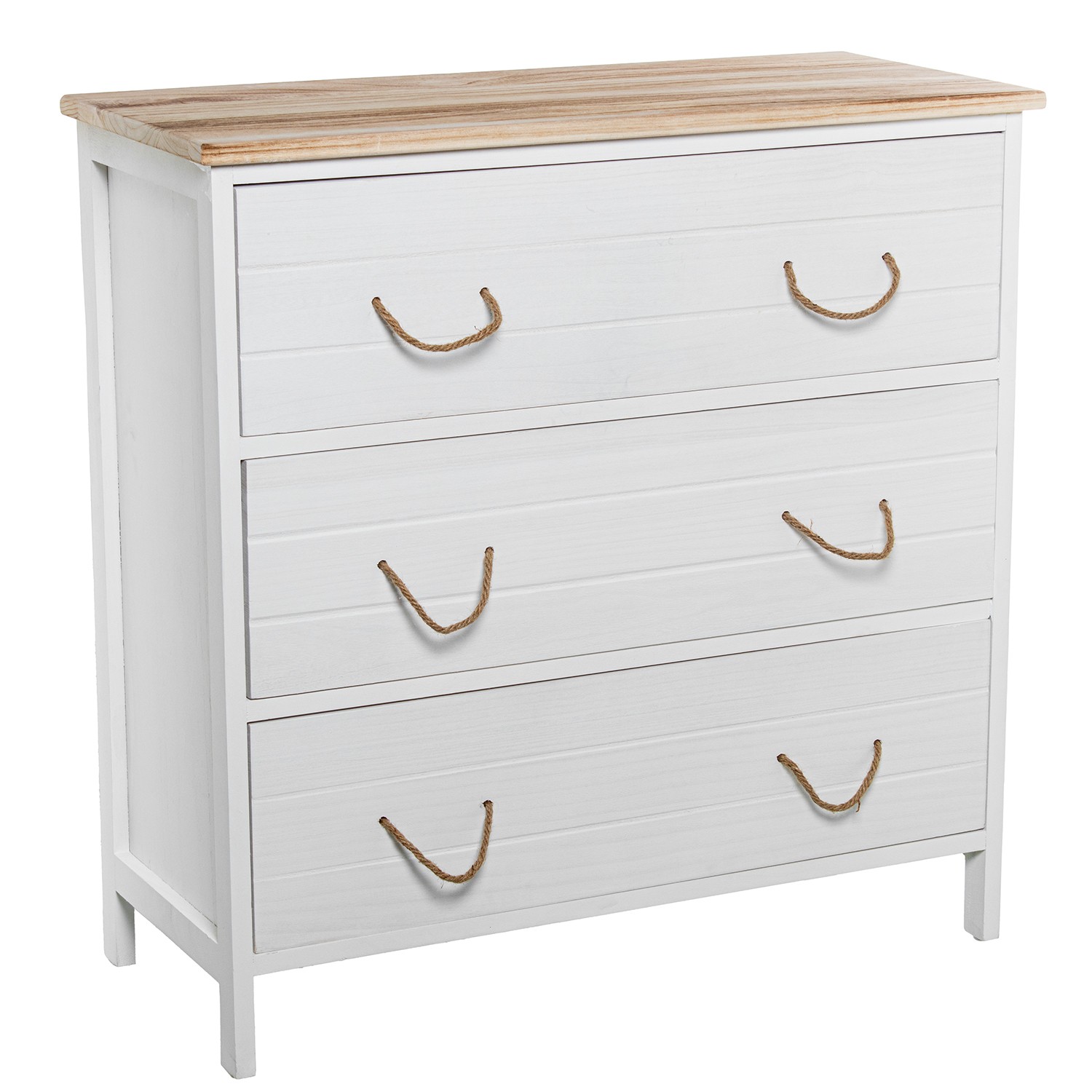 CÓMODA C/3 CAJONES MADERA BLANLANCA
