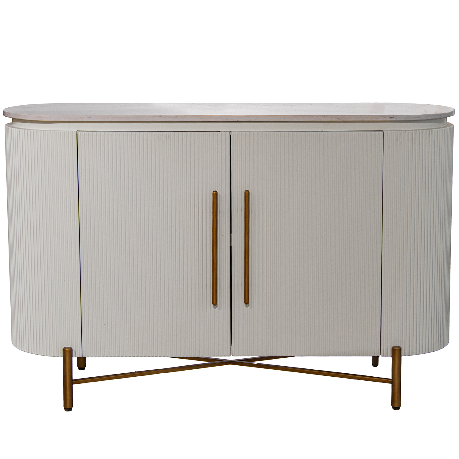 MUEBLE ENTRADA MADERA DM BLANCMERA MÁRMOL 4 PUERTAS