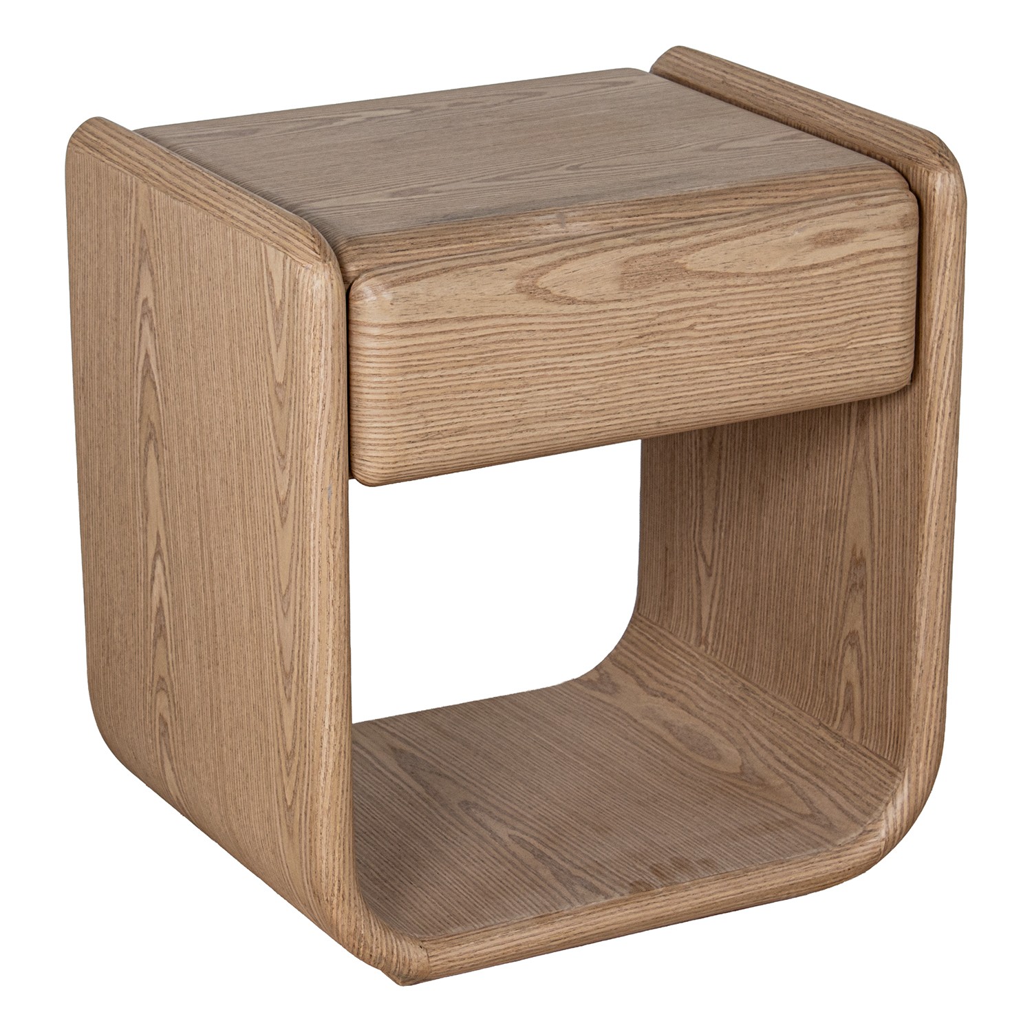 MESA DE NOCHE MADERA NATURAL,ANCO, DM+ CHAPA MAD. CAUCHO