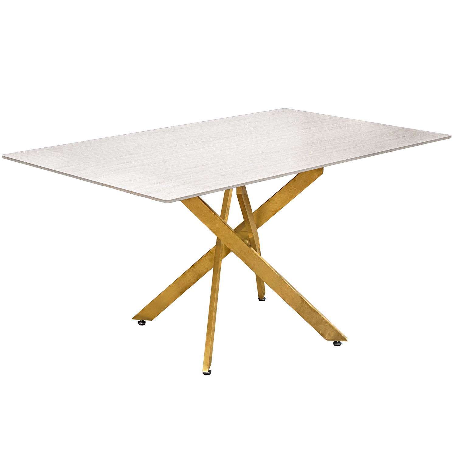 MESA COMEDOR PATAS METAL ORO M