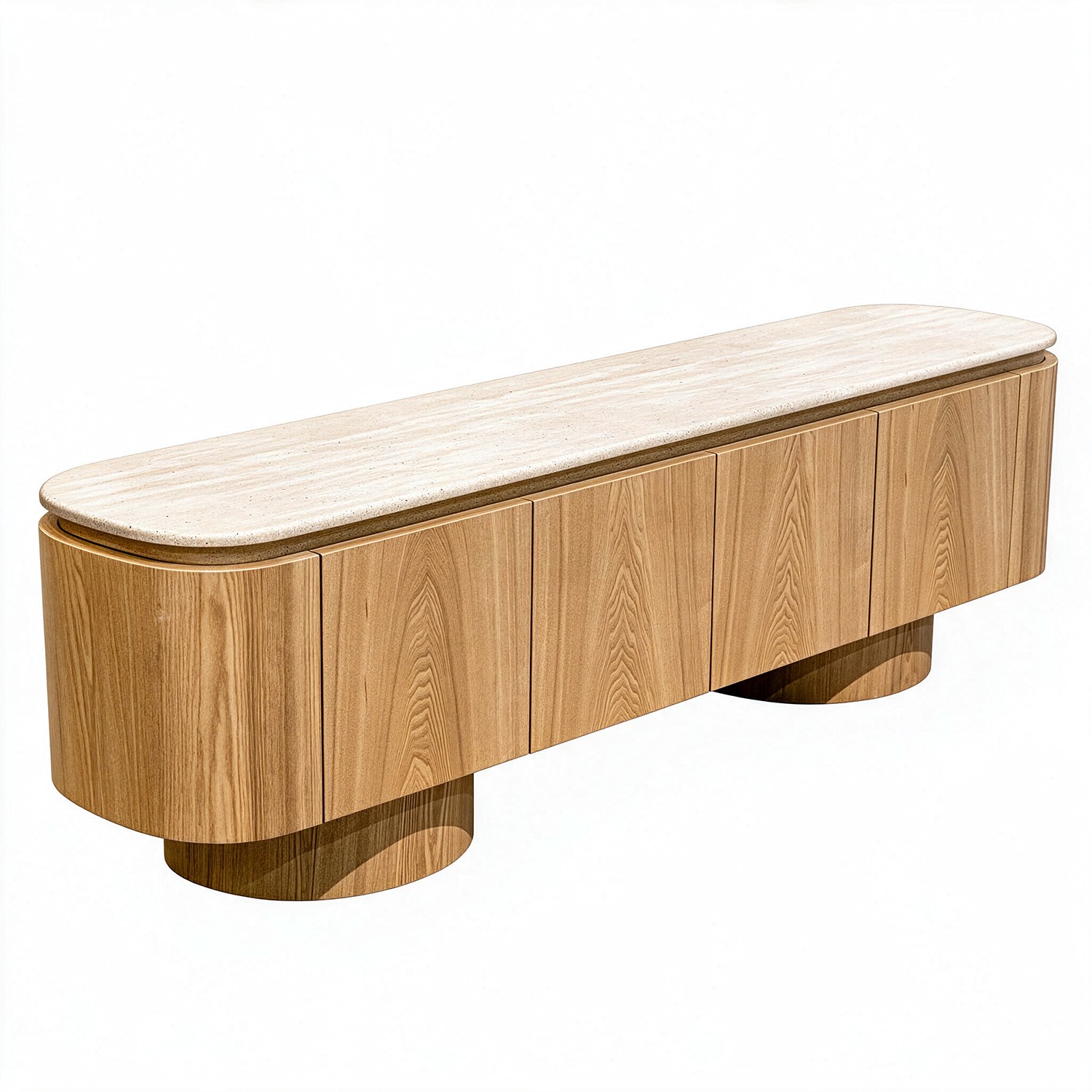 MUEBLE TV MADERA SOBRE CERÁMICMICA ACABADO MARMOL +68573