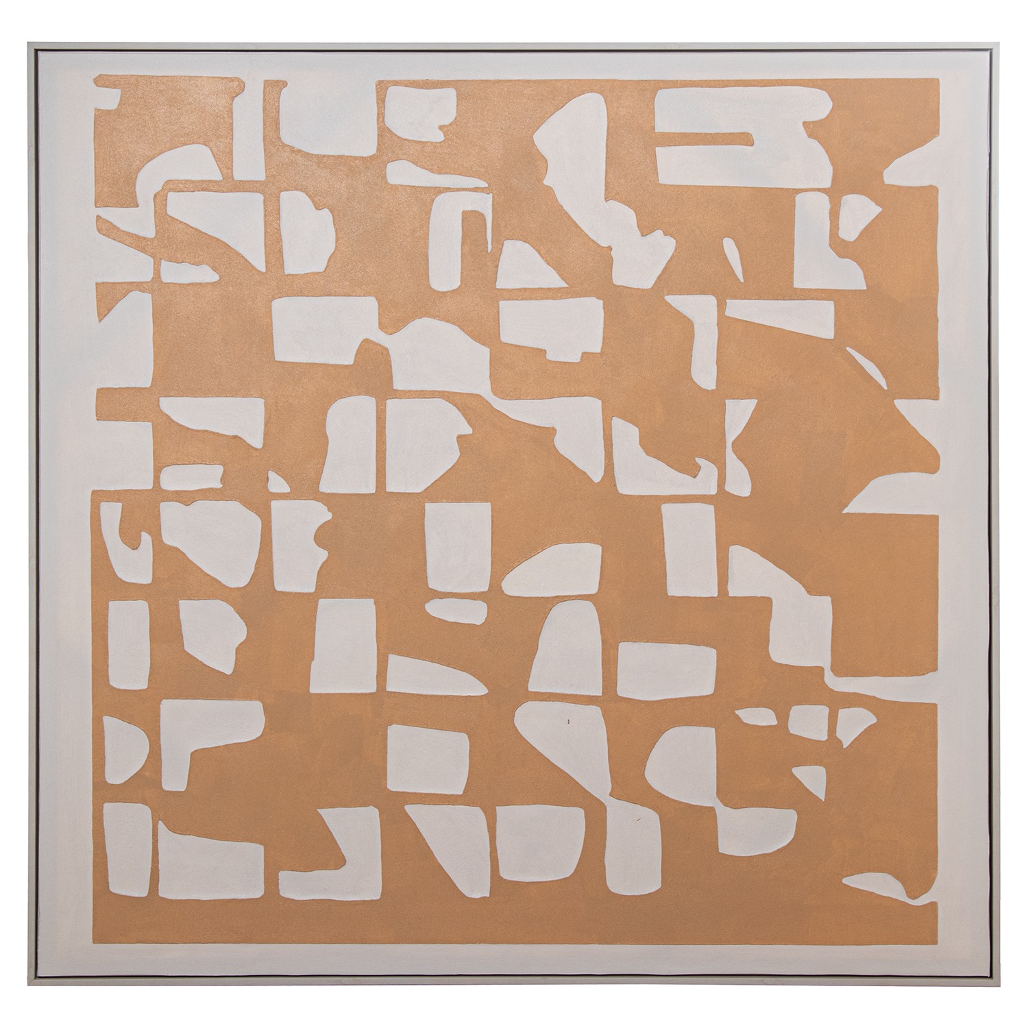 CUADRO LIENZO IMPRESO ABSTRACTO 120X120CM MARCO PS