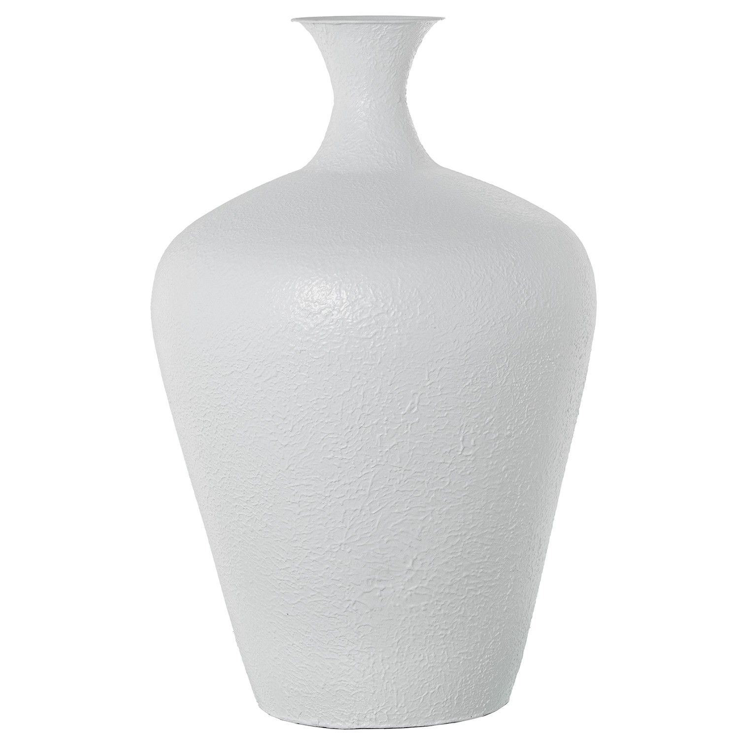 JARRÓN METAL HIERRO BLANCO