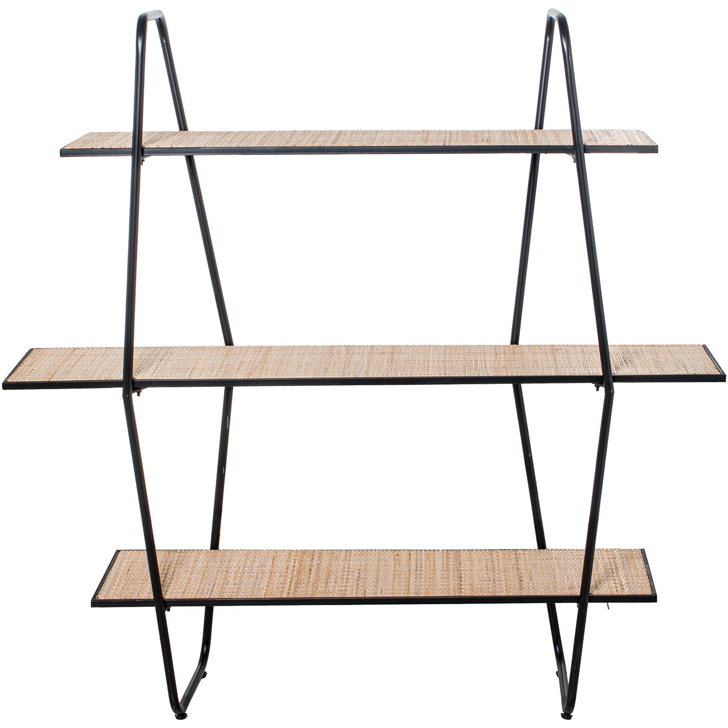 ESTANTERIA 3 BALDAS MADERA METAL NEGRO