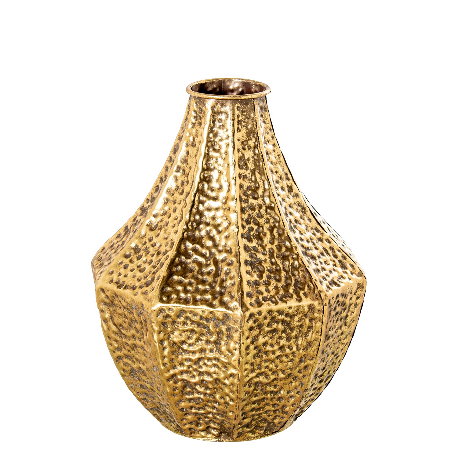JARRÓN METAL DORADO