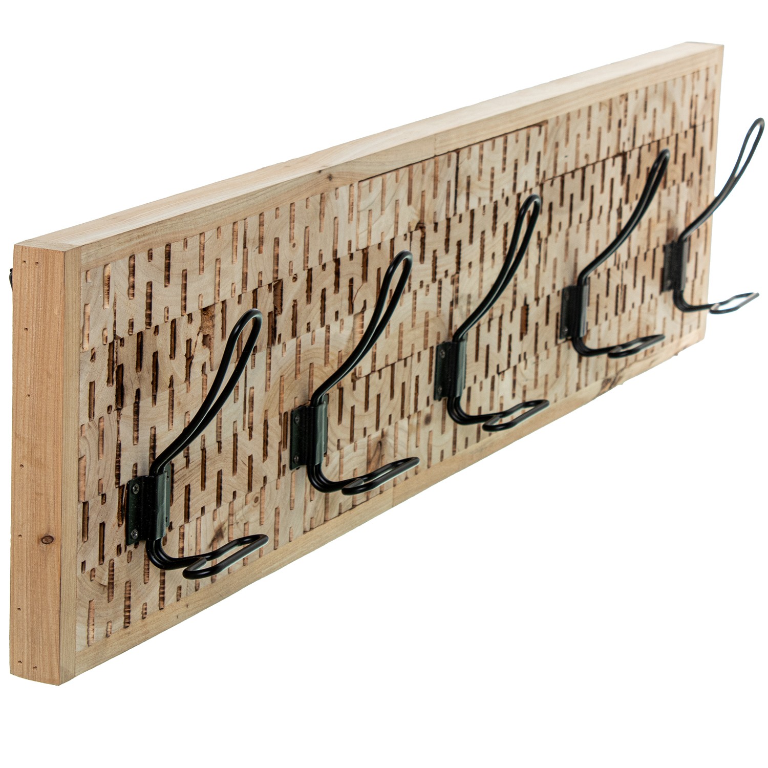 PERCHERO PARED MADERA NATURALC/3 GANCHOS METAL