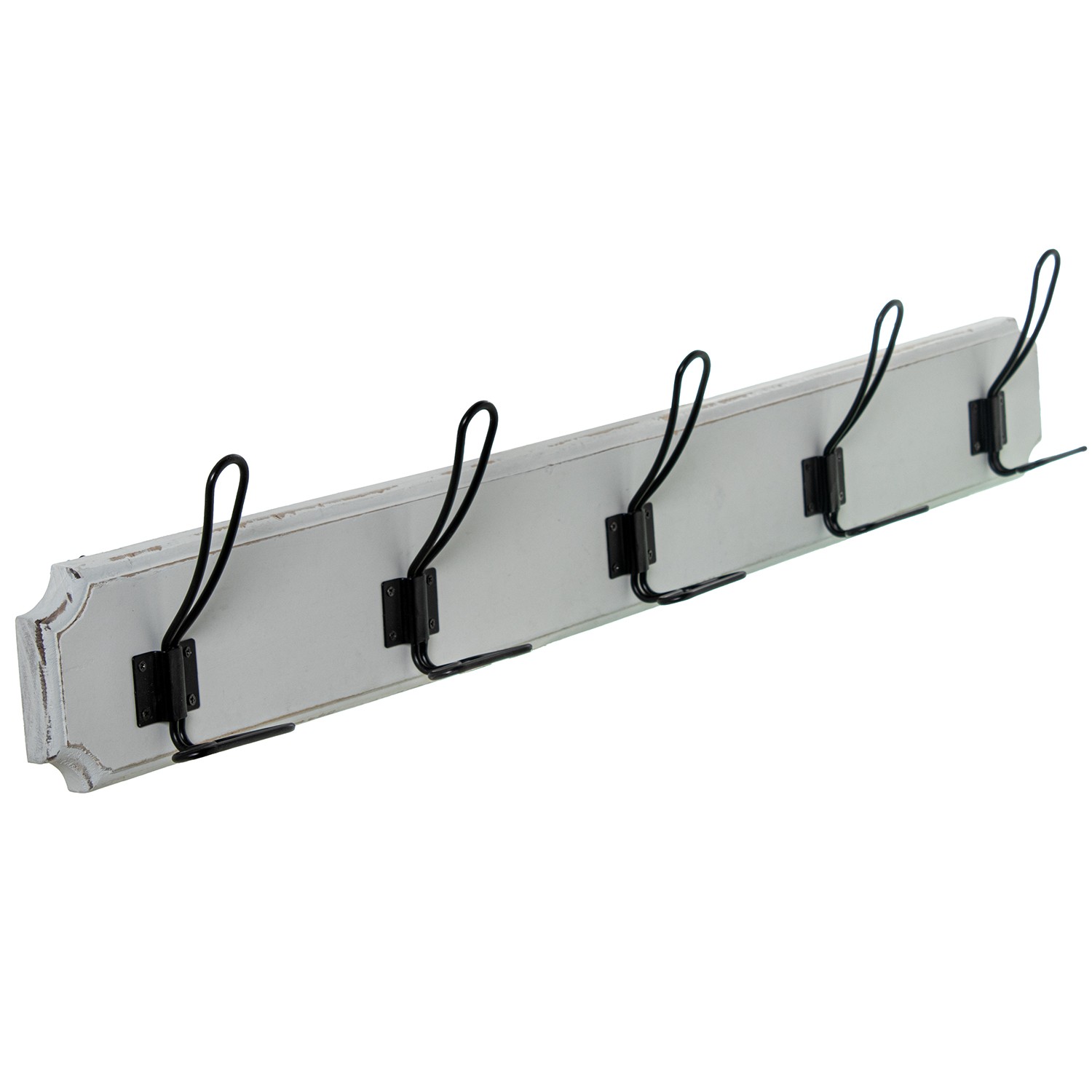 PERCHERO MADERA BLANCA C/GANCHCHOS METAL