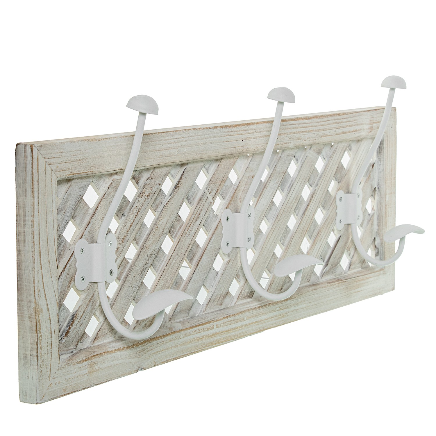 PERCHERO MADERA C/3 GANCHOS MEOS METAL