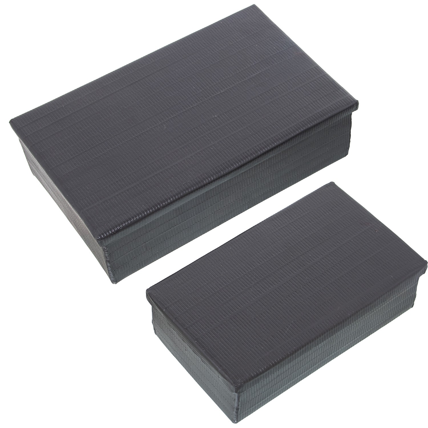 SET 2 CAJAS ALUMINIO TALLADO NEGRO