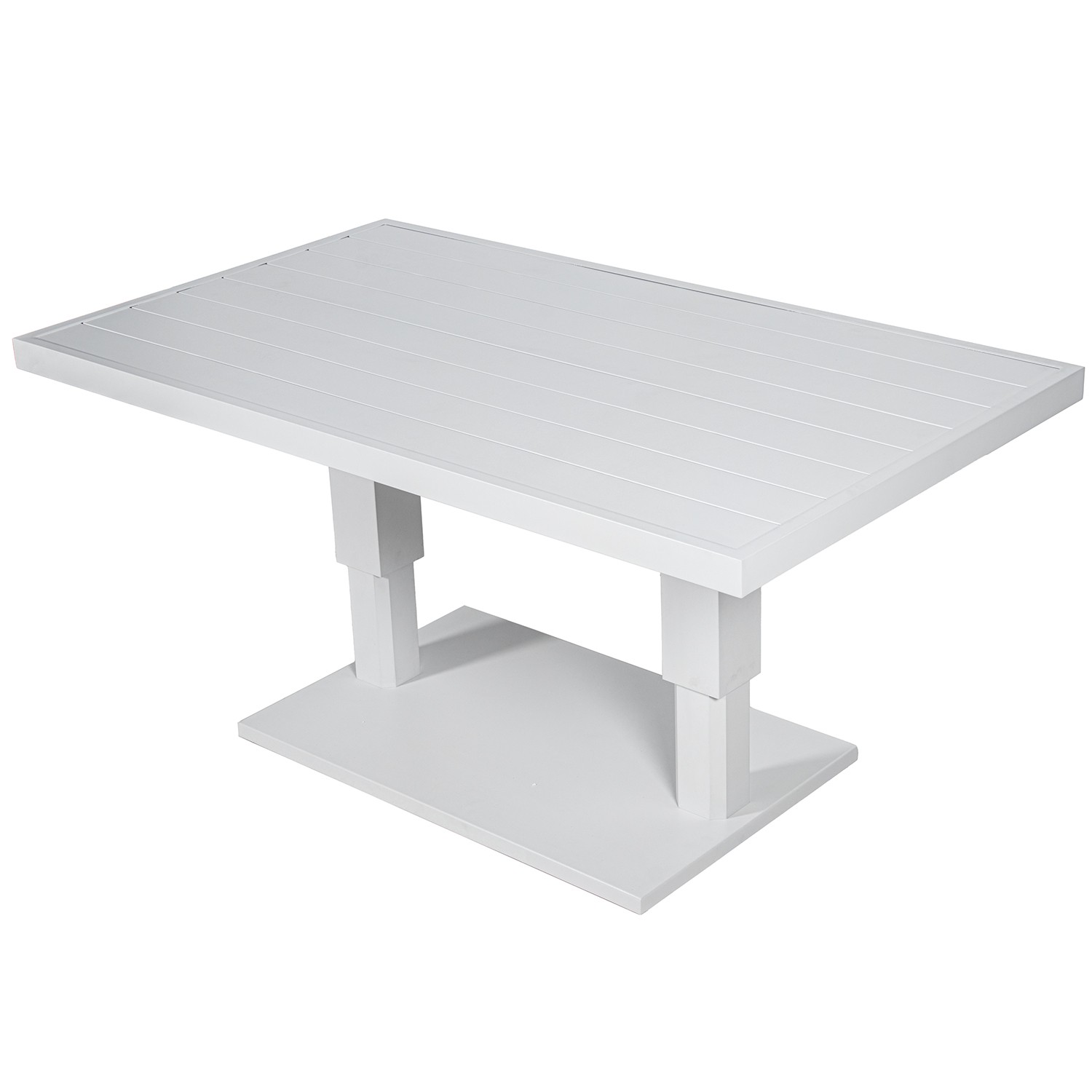 MESA EXTERIOR ALUMINIO BLANCAEGULABLE EN ALT. +91211+91212