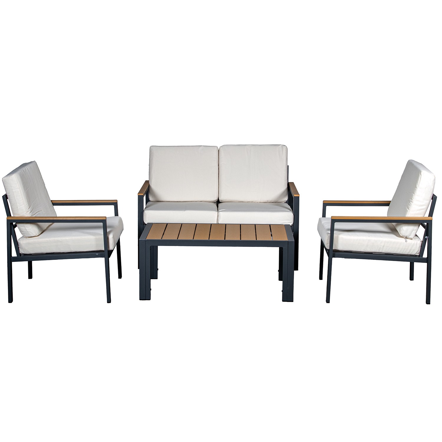 SET SOFÁ 2P+2 SILLONES+MESA ALEGULABLE EN ALTURA+91219+91220