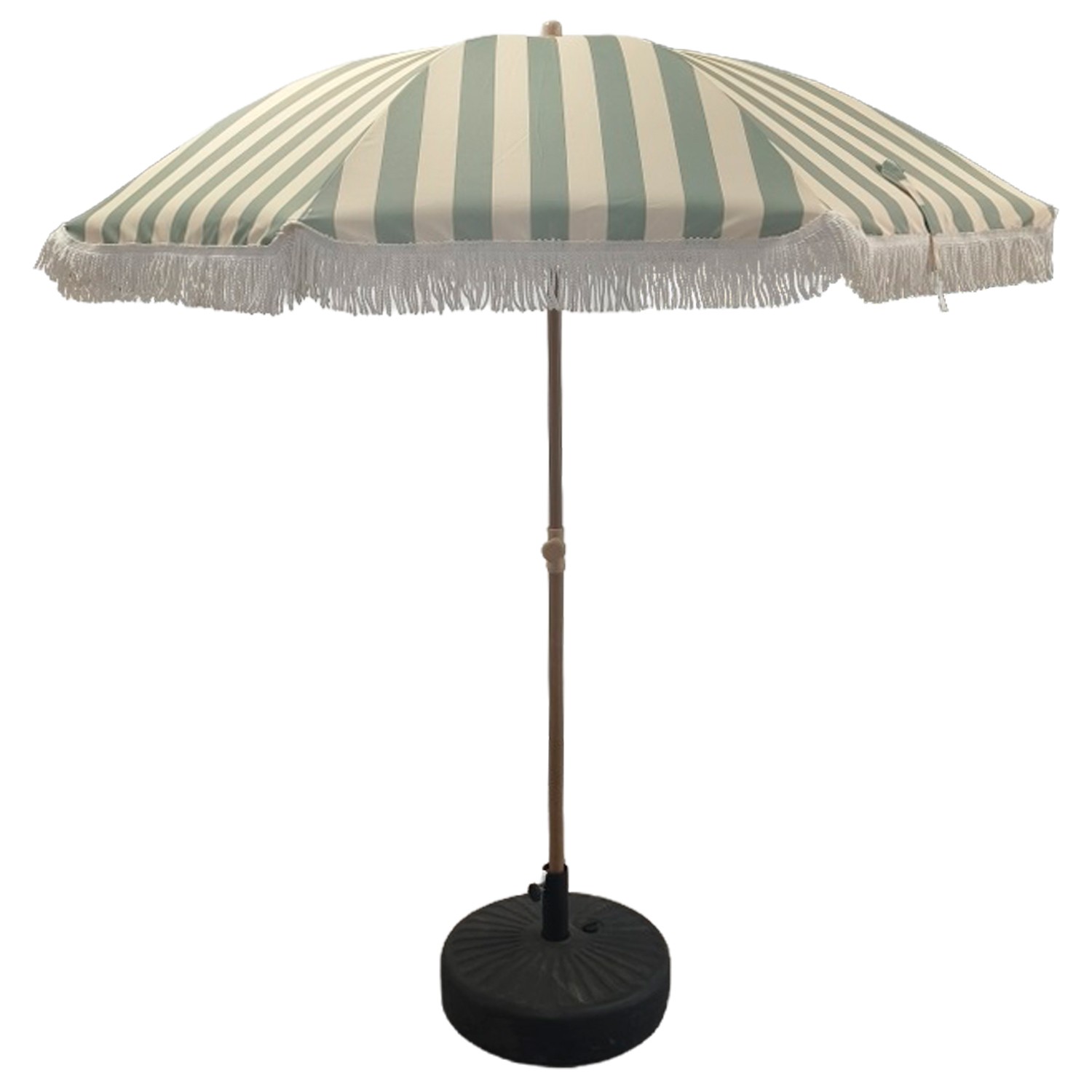 PARASOL ACERO/POLIÉSTER CON FLECOS, INCLINABLE, BASE NO INCL