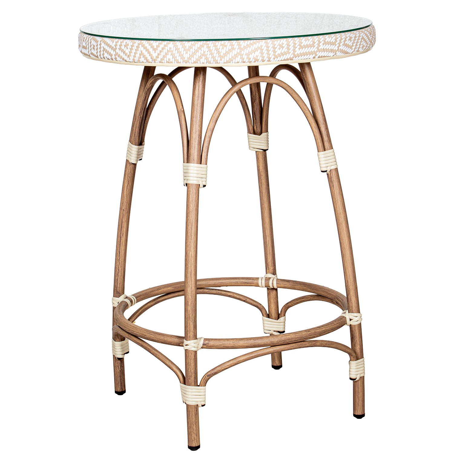 MESA EXTERIOR ALUM./TEXTILENEÁN TEXTILENE ROMBOS BEIGE