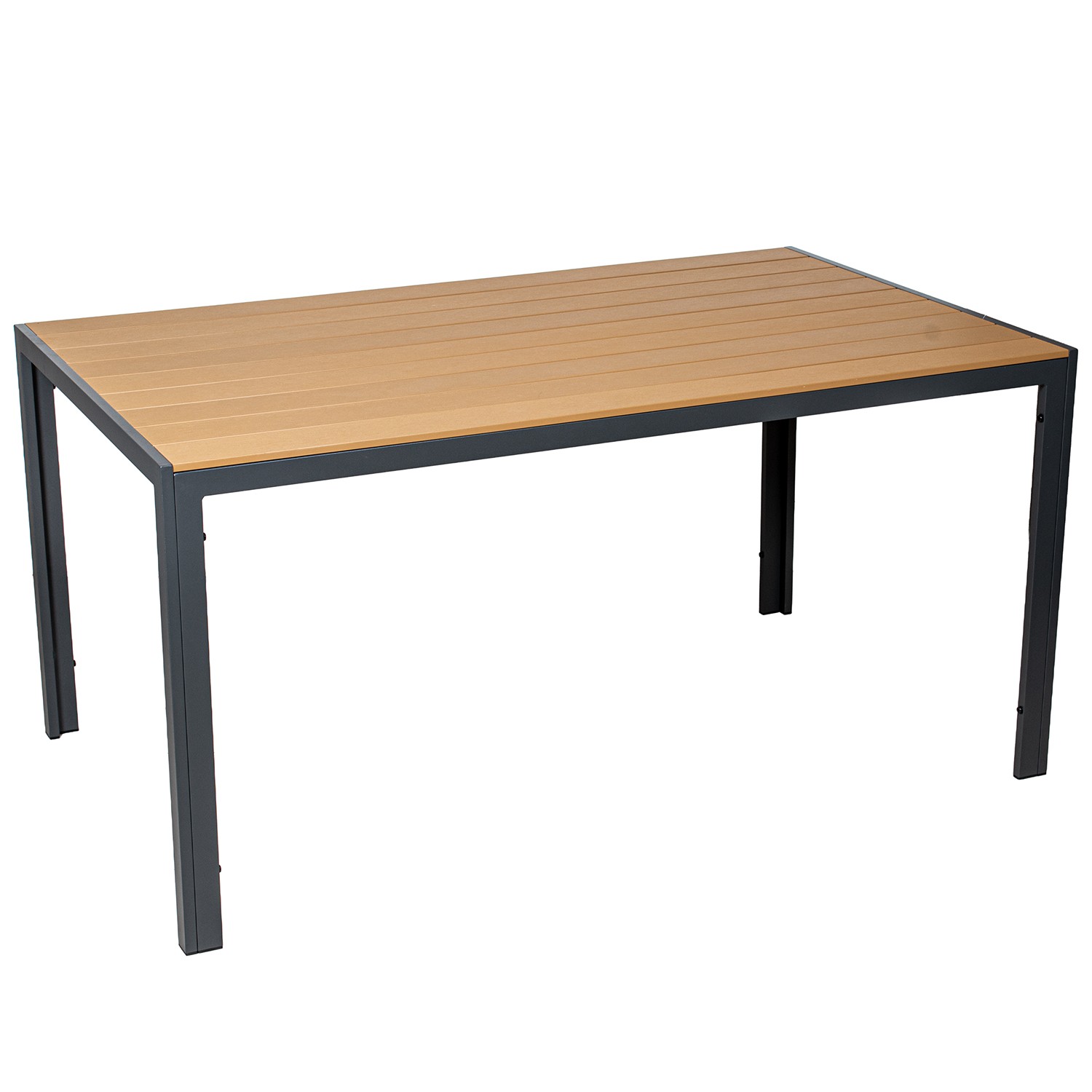 MESA ALUMINIO ANTRACITA ACABADLENO CREMA ACABADO MADERA
