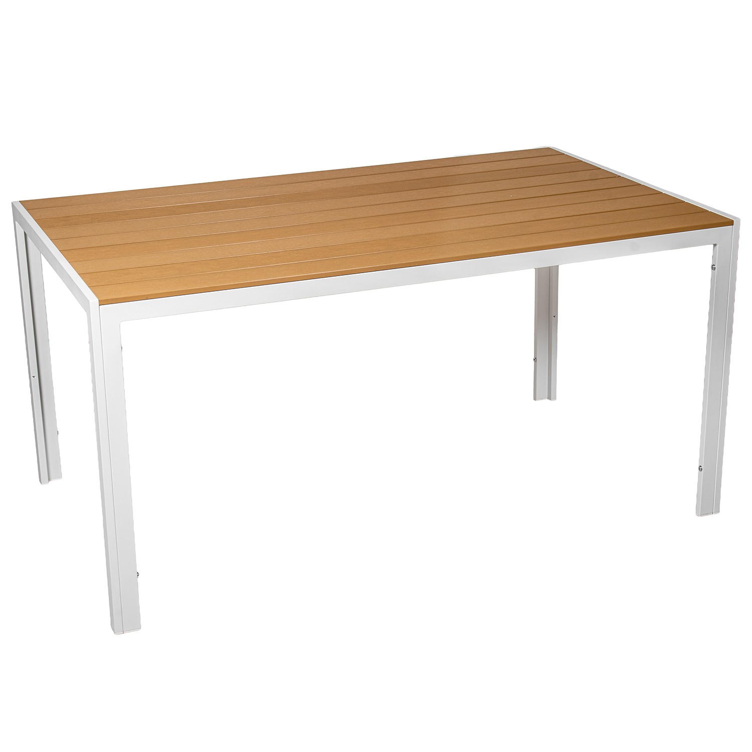 MESA ALUMINIO BLANCO ACABADO MO MADERA