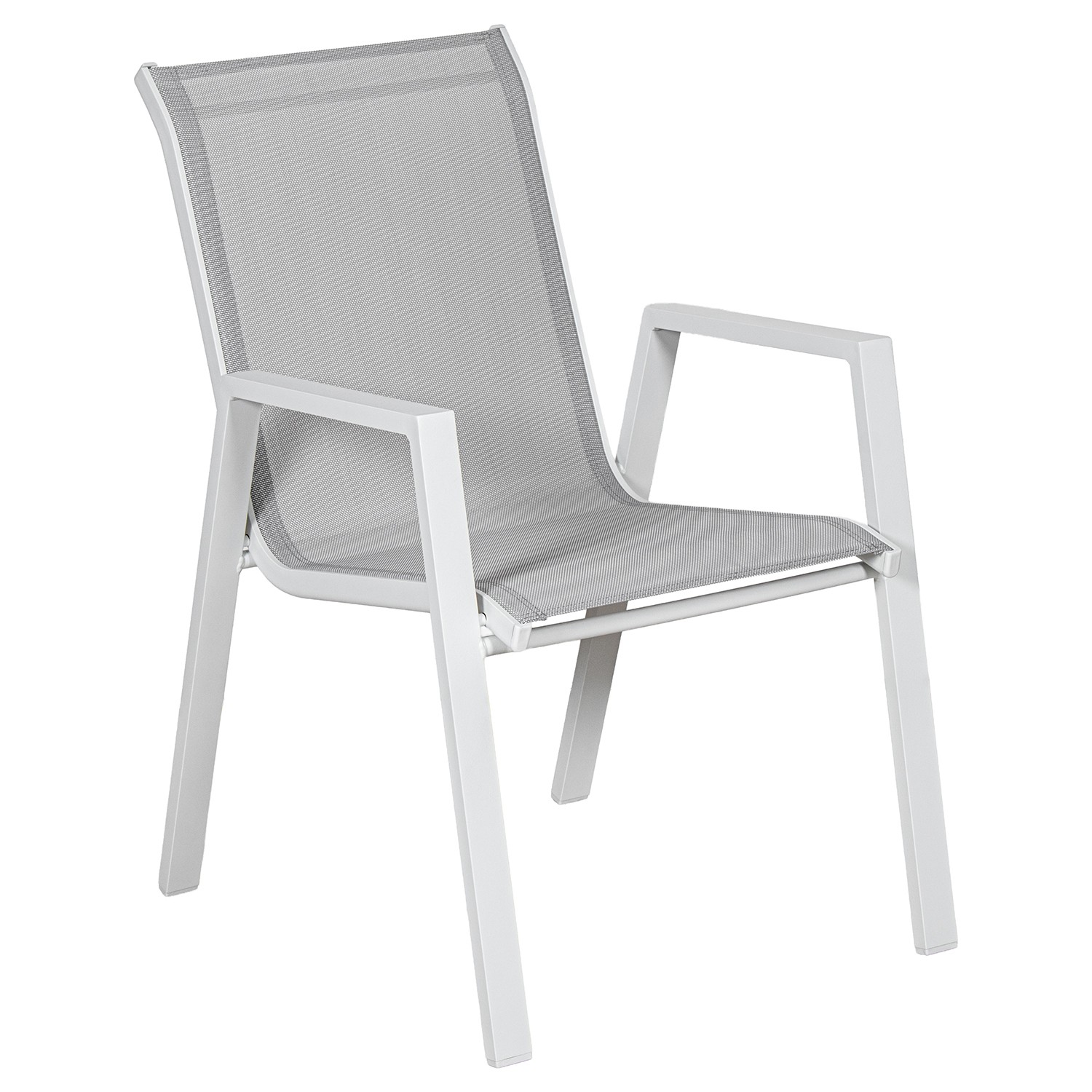 SILLA ALUMINIO BLANCO TEXTILENLENO CREMA ACABADO MADERA