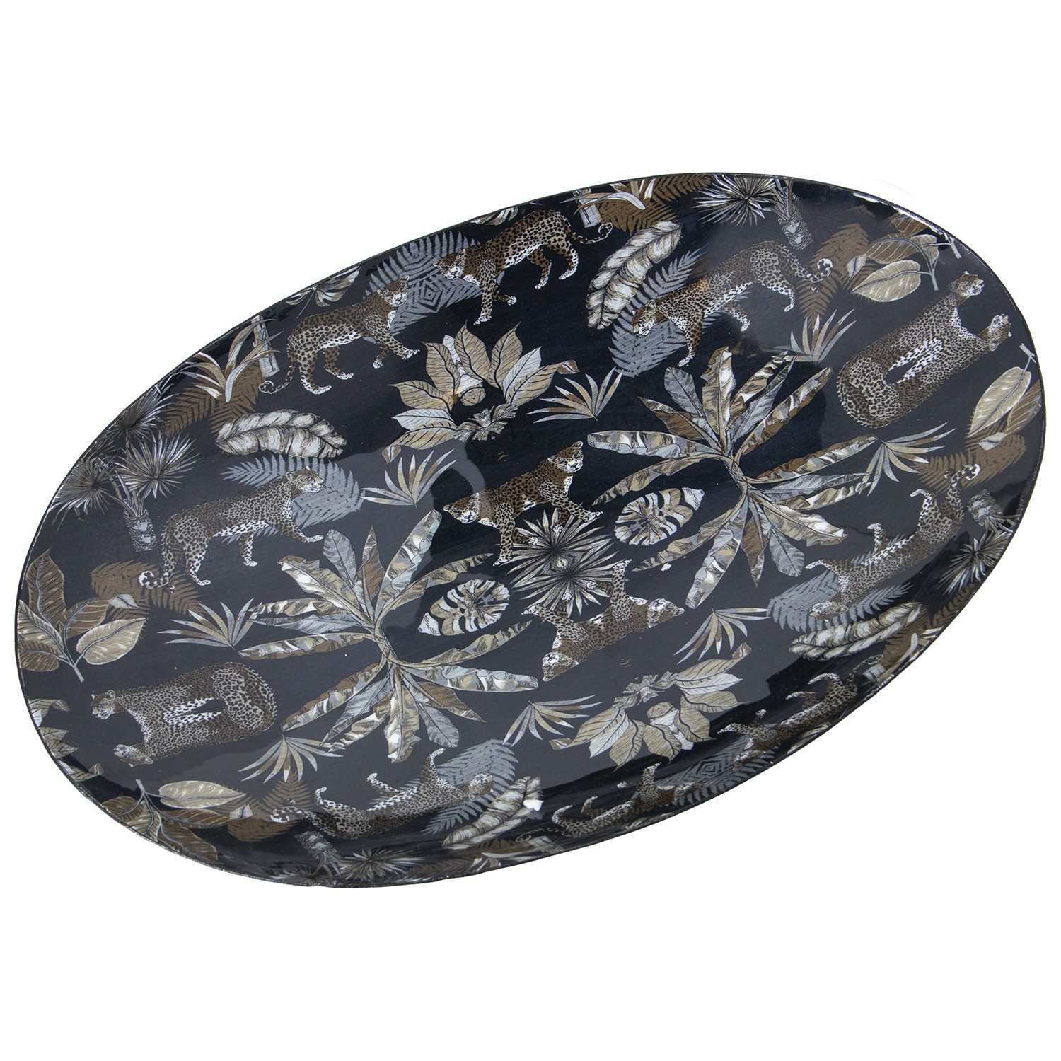 CUENCO METAL ESMALTADO LEOPARDOS
