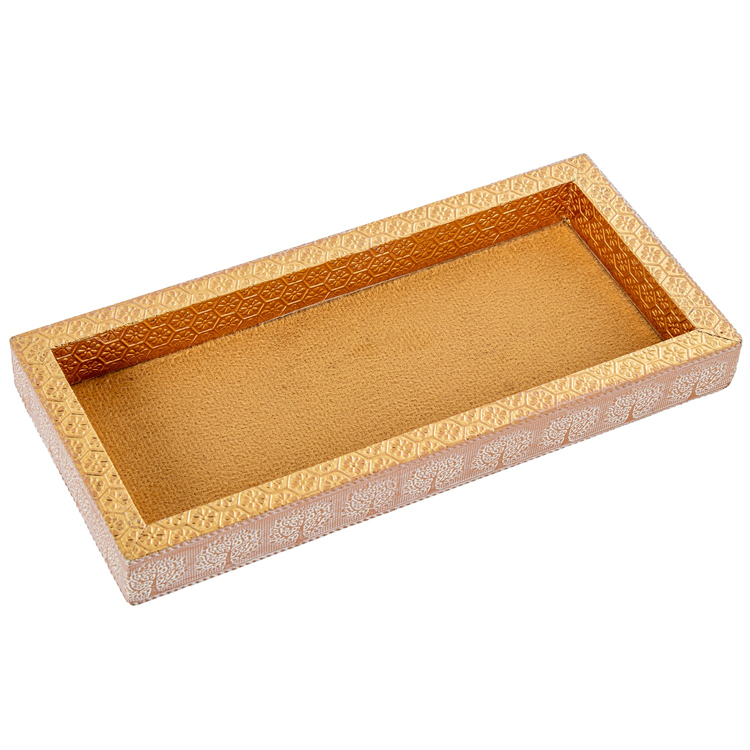 BANDEJA METAL ORO ROSA DECAPÉOSA DECAPÉ ÁRBOL DE LA VIDA