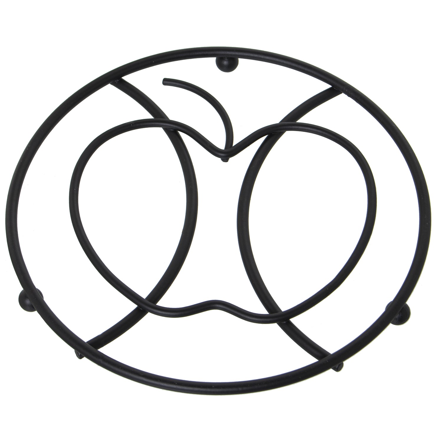 SALVAMANTEL METAL NEGRO REDONDDO MANZANA