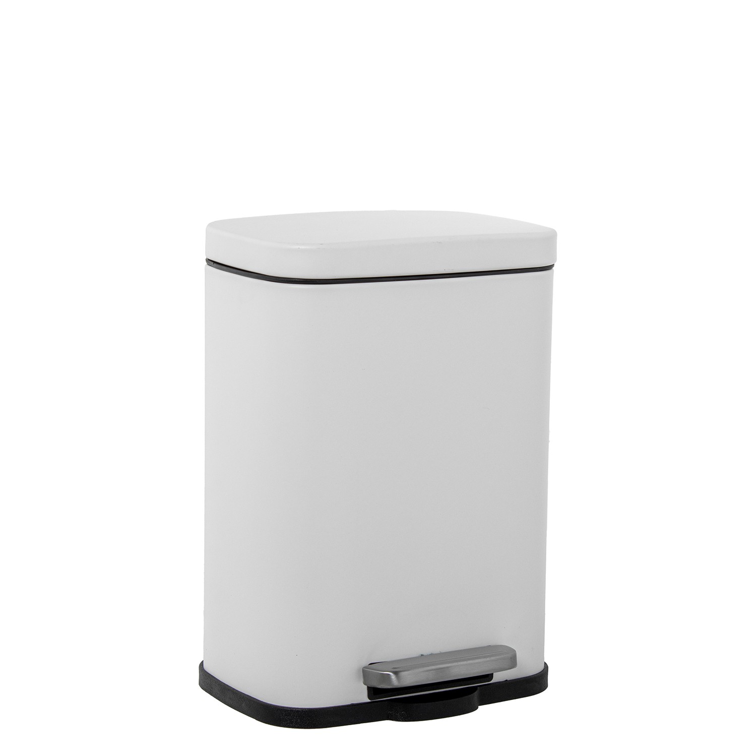 PAPELERA ACERO INOXIDABLE 5L. C/PEDAL ACERO MATE