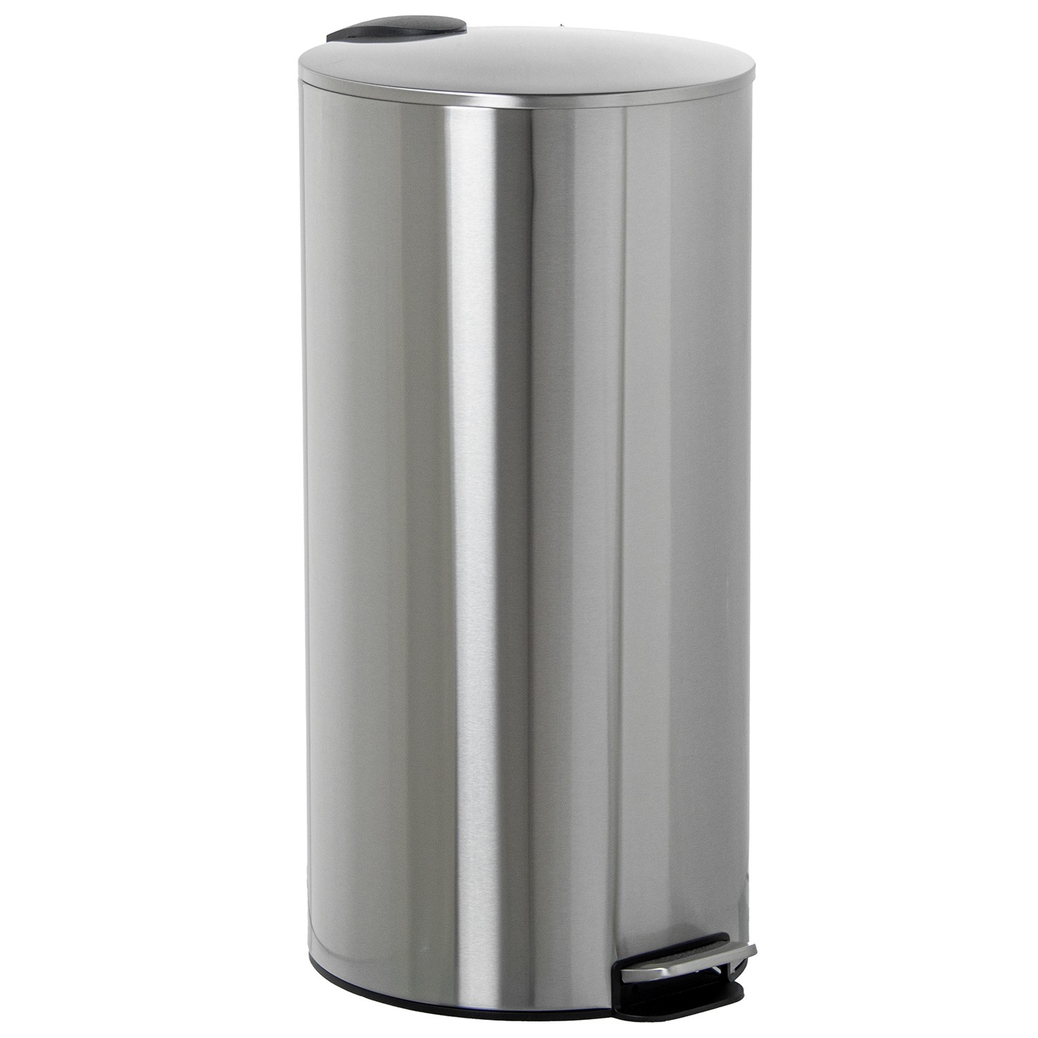 PAPELERA ACERO INOXIDABLE 27L.C/PEDAL ACERO MATE