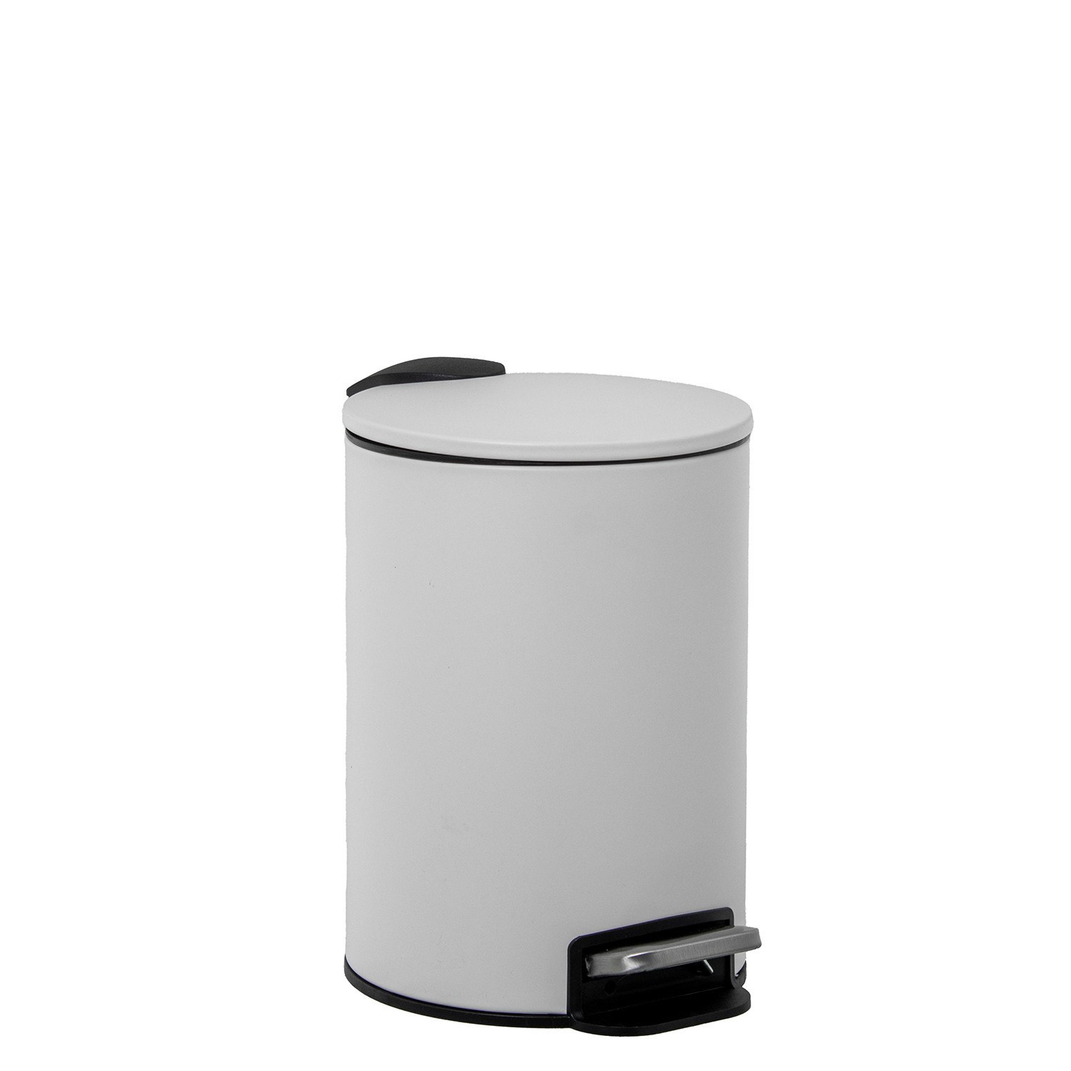 PAPELERA ACERO INOXIDABLE 3L. C/PEDAL ACERO MATE