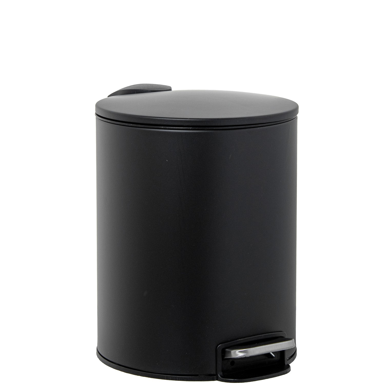 PAPELERA ACERO INOXIDABLE 5L.C/PEDAL NEGRA