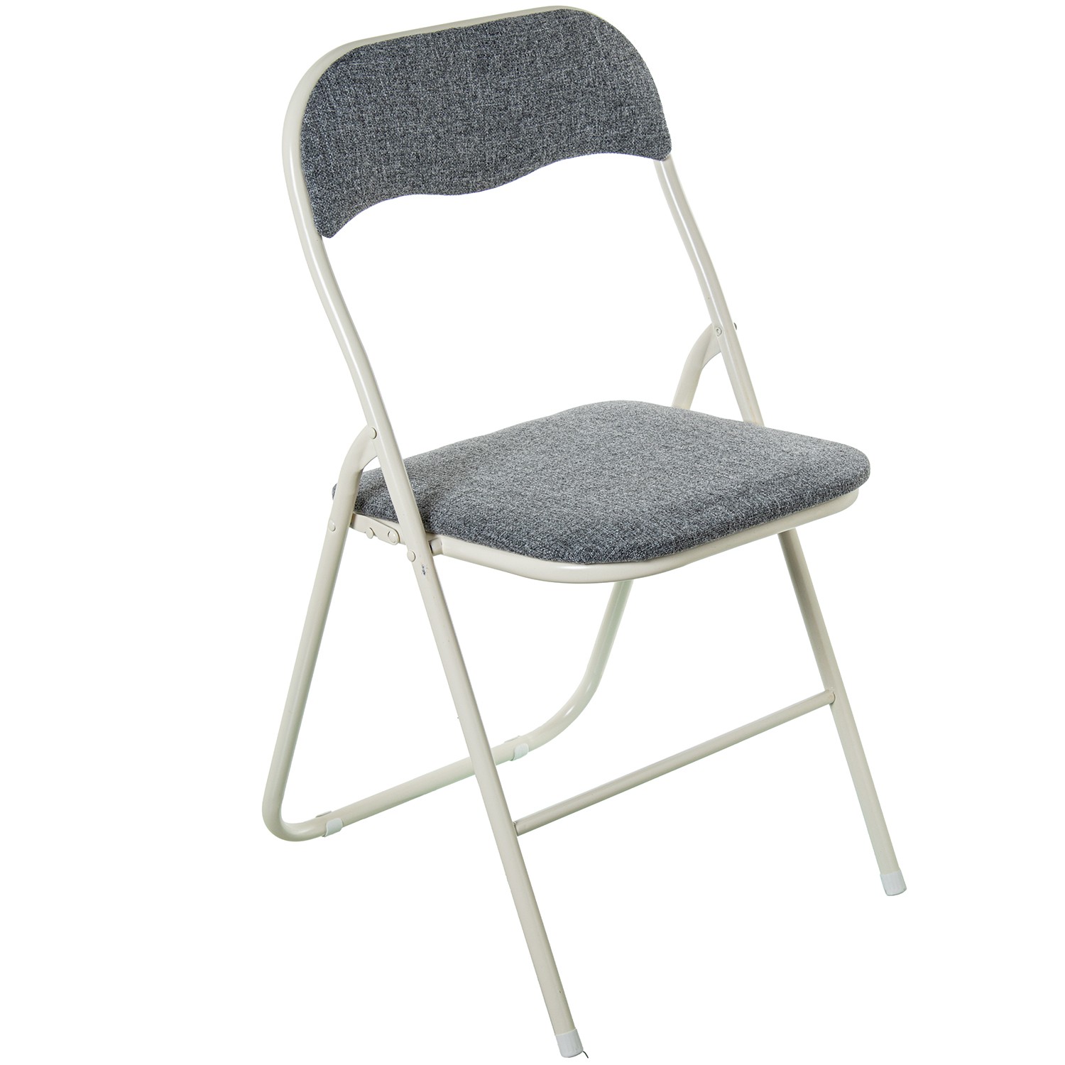 SILLA PLEGABLE METAL BLANCO TEDAÑOS 41X64X104,5CM ABIERTA